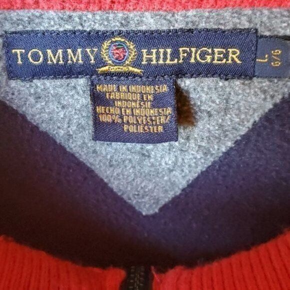 Tommy Hilfiger Tommy Hilfiger Embroider Logo Sz L Blue w Red Accent 1/4 Zip Size US L / EU 52-54 / 3 - 4 Thumbnail