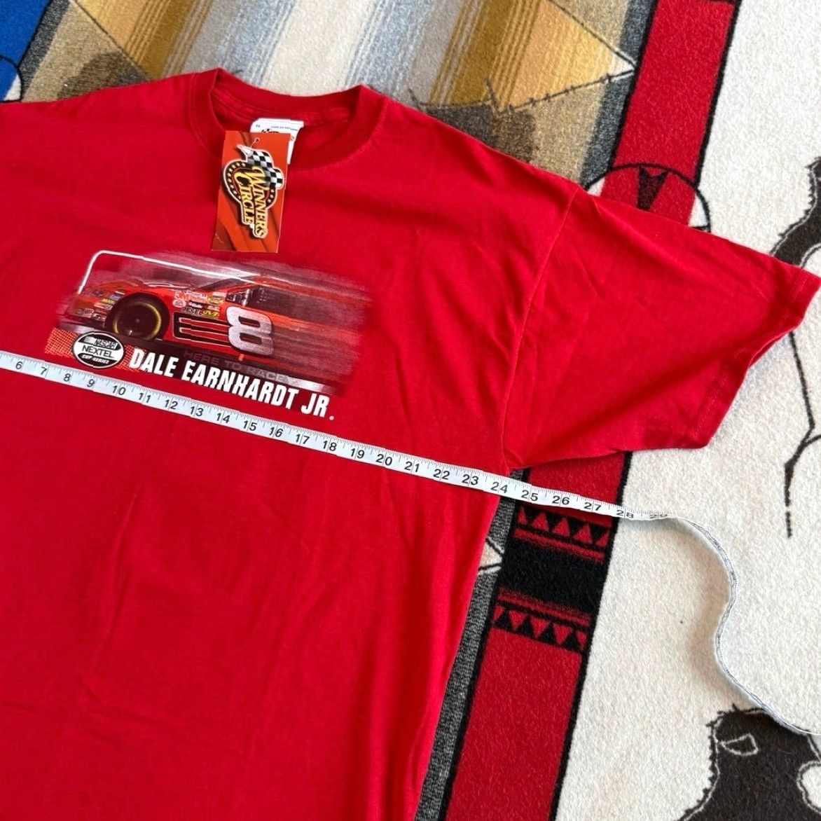 Budweiser VINTAGE Dale Earnhardt Jr Budweiser NASCAR T-Shirt XL Men Red Short Sleeve 90s Y2K Racing Nascar Brand New NWT Winner's Circle Shirt Size US XL / EU 56 / 4 - 7 Thumbnail