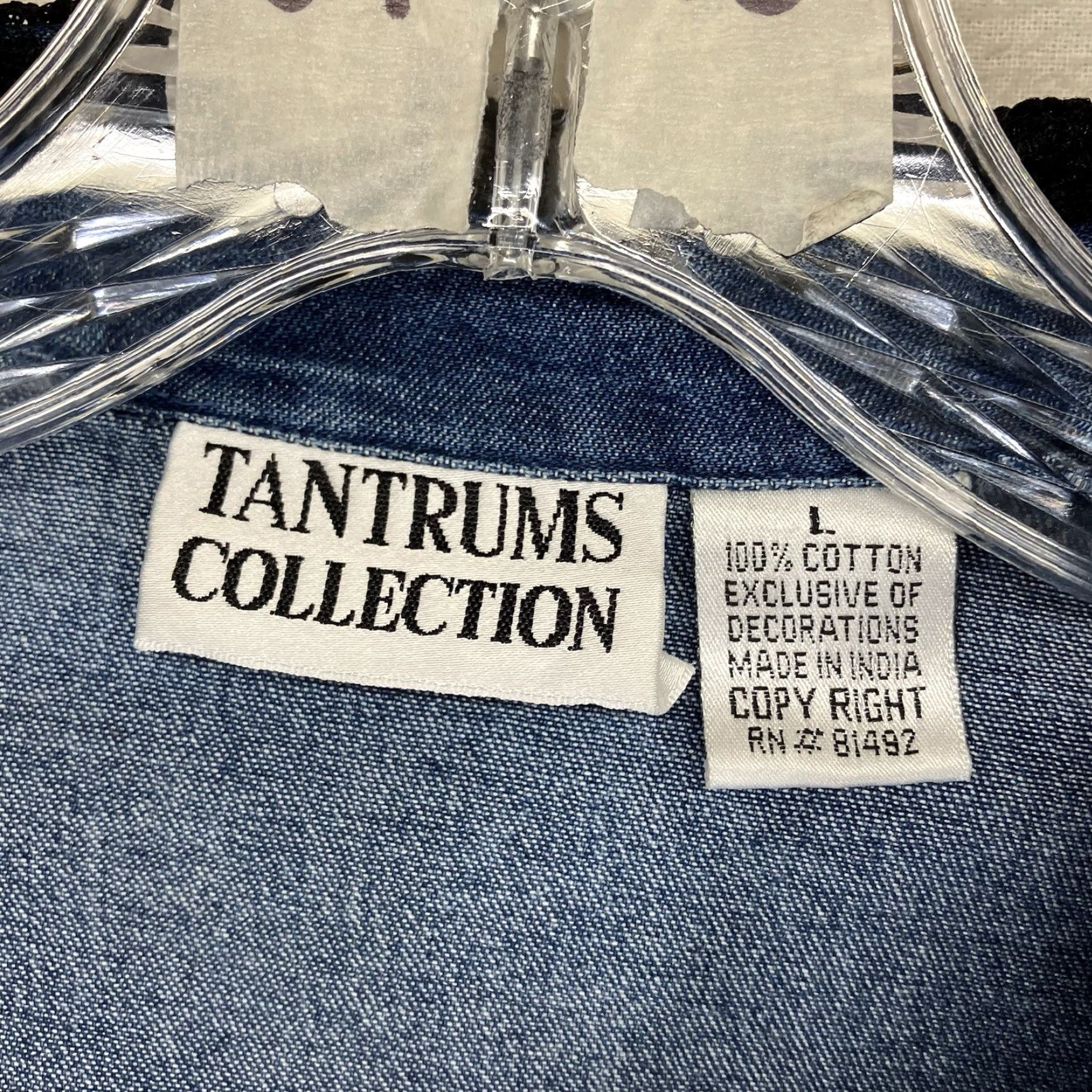 Vintage VINTAGE Tantrums Collection Denim Top Women L Blue Pearl Button Bead Embroidery Floral 90s Western Cowboy Core Button-Up Long Sleeve Size L / US 10 / IT 46 - 3 Thumbnail