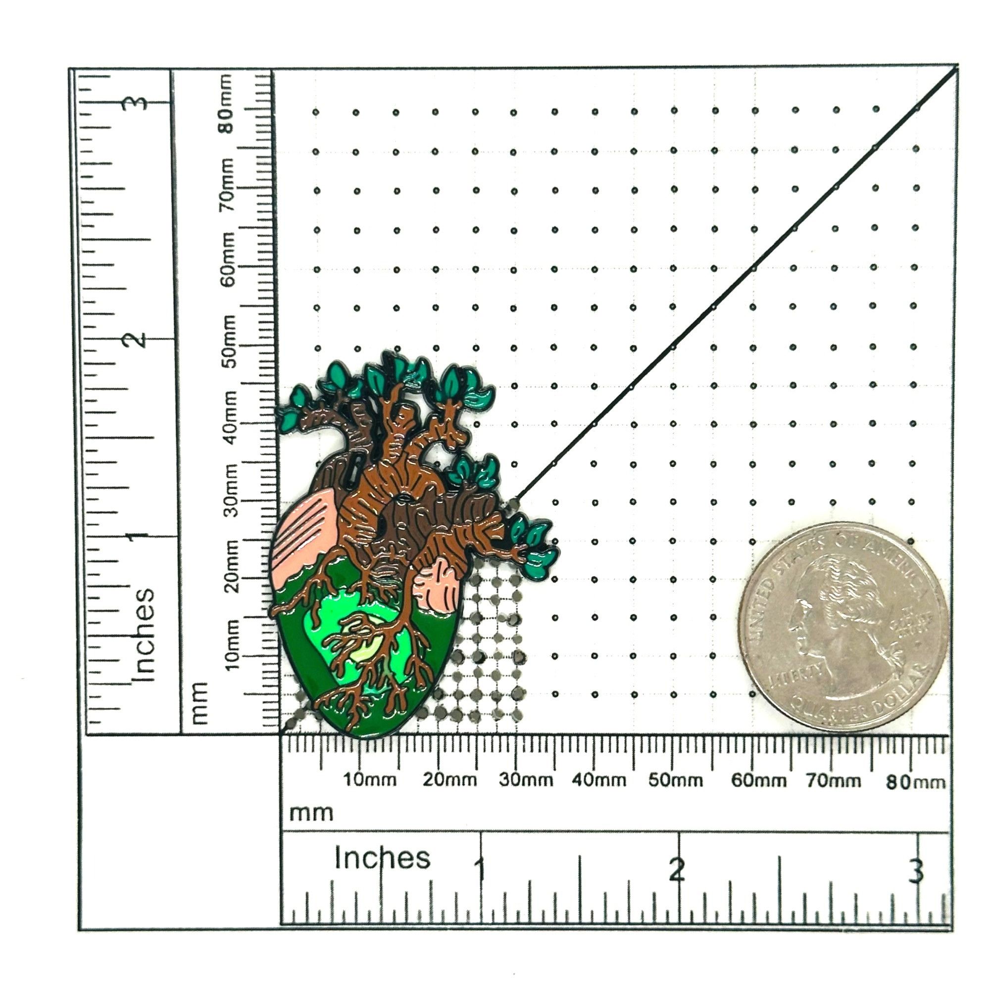 Other 🤩Broch Organ Tree Of Life Heart Shape Enamel Pin Spooky Lar Size ONE SIZE - 5 Thumbnail