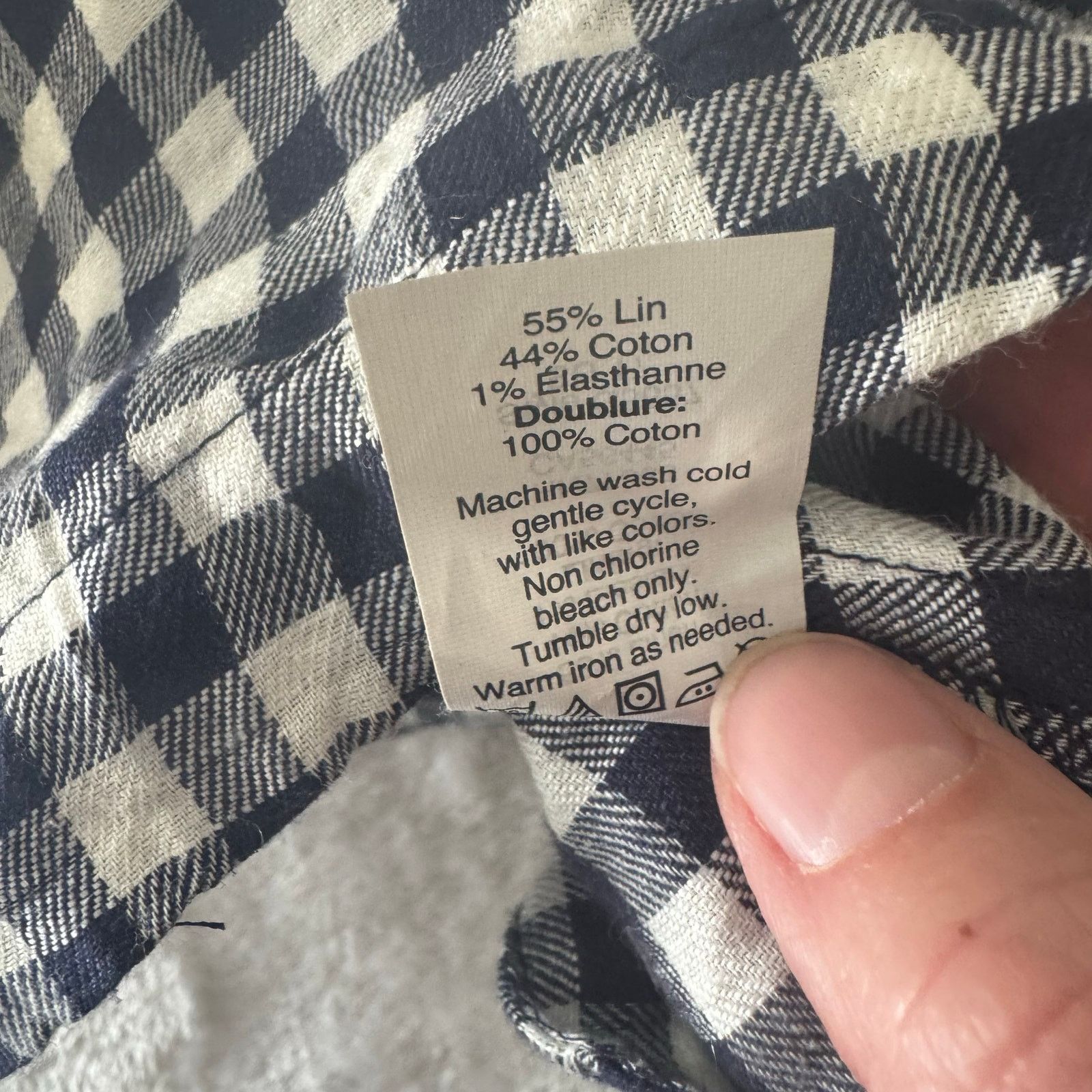 Madewell Madewell Women's Linen Blend Gingham Ruffle Mini Skirt S Size 27" / US 4 / IT 40 - 4 Thumbnail