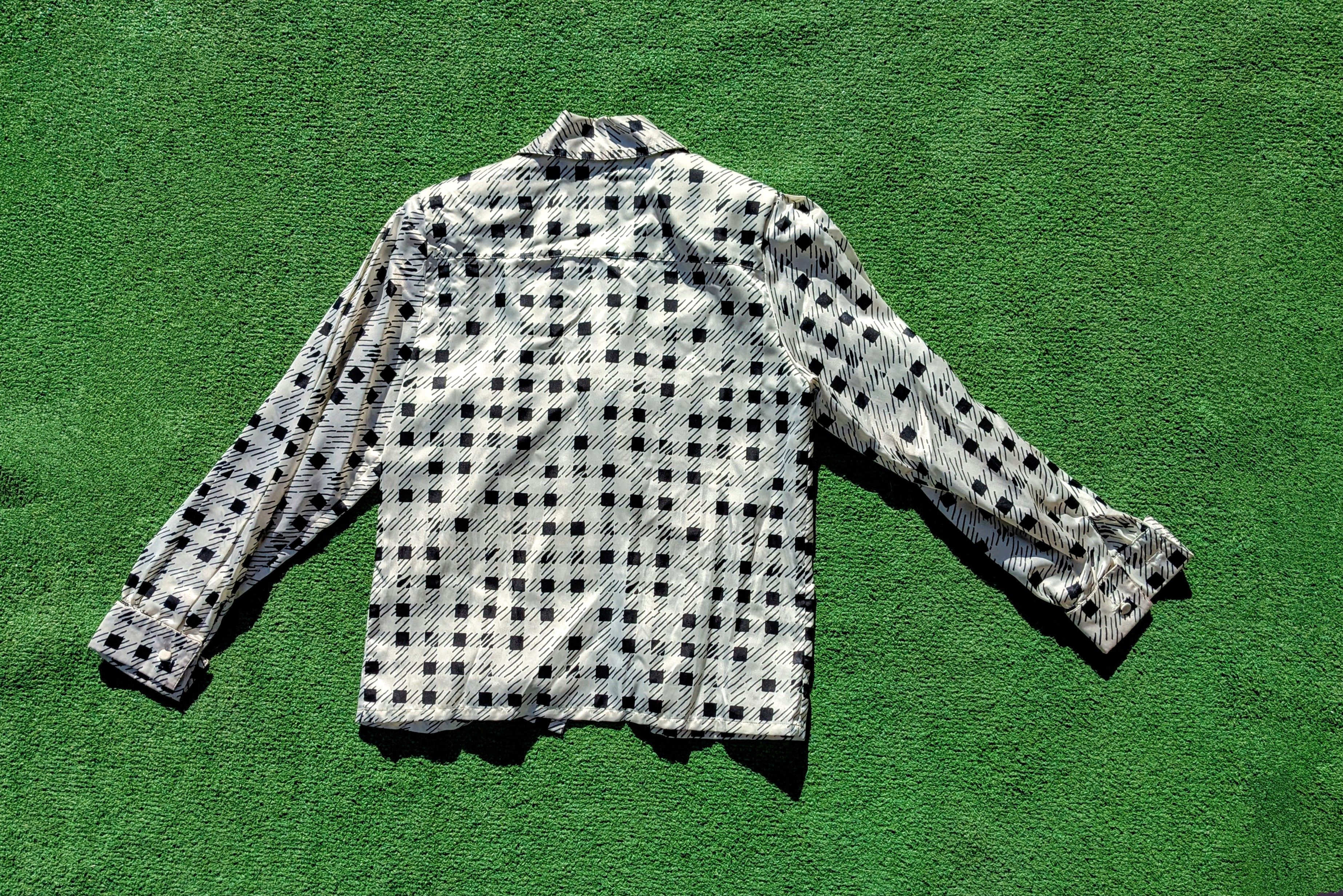 Other VTG Josephine Petites White Check Shiny Shimmer Blouse Shirt Size XS / US 0-2 / IT 36-38 - 6 Thumbnail