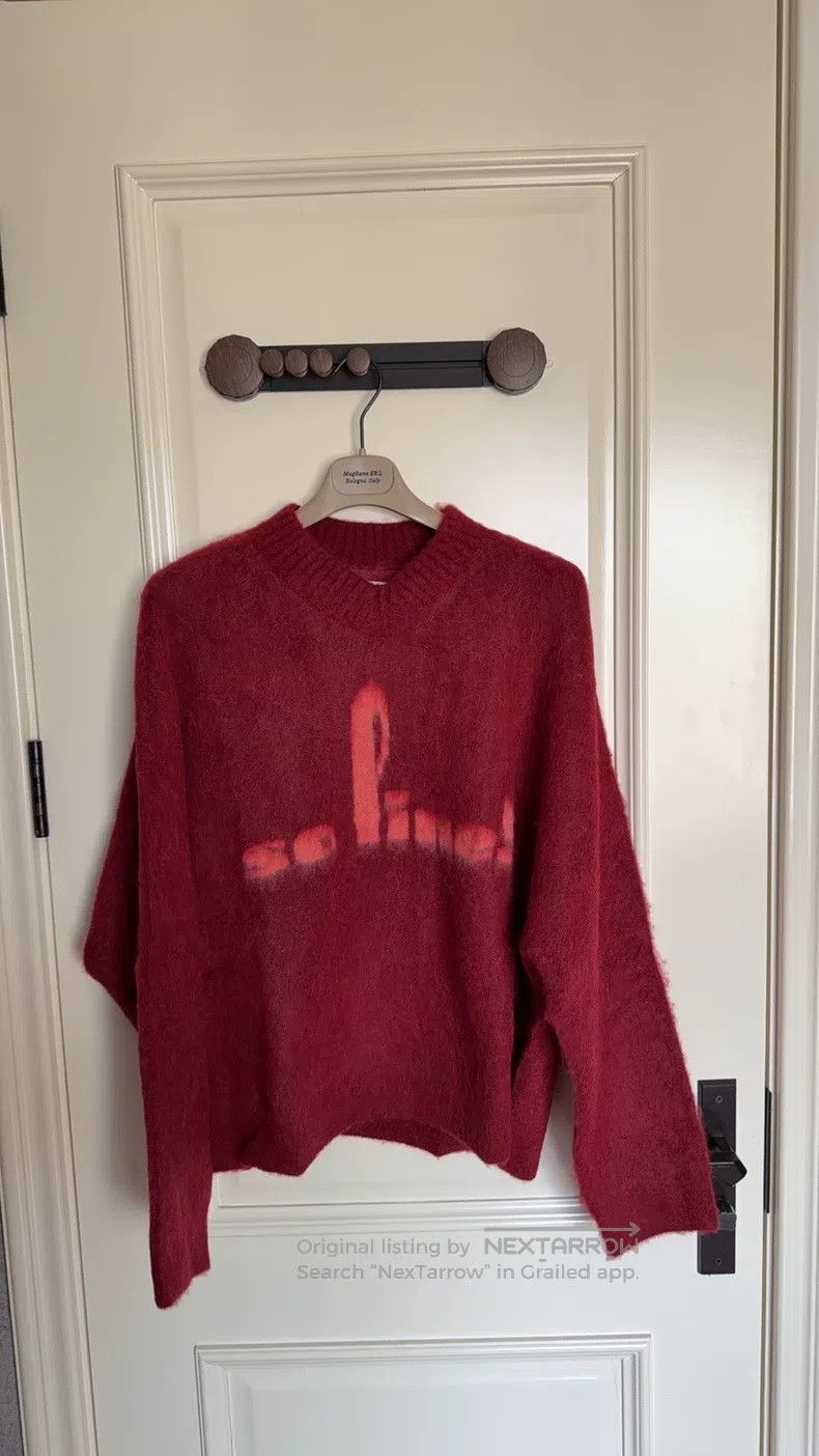 Martine Rose Red Mohair Sweater
