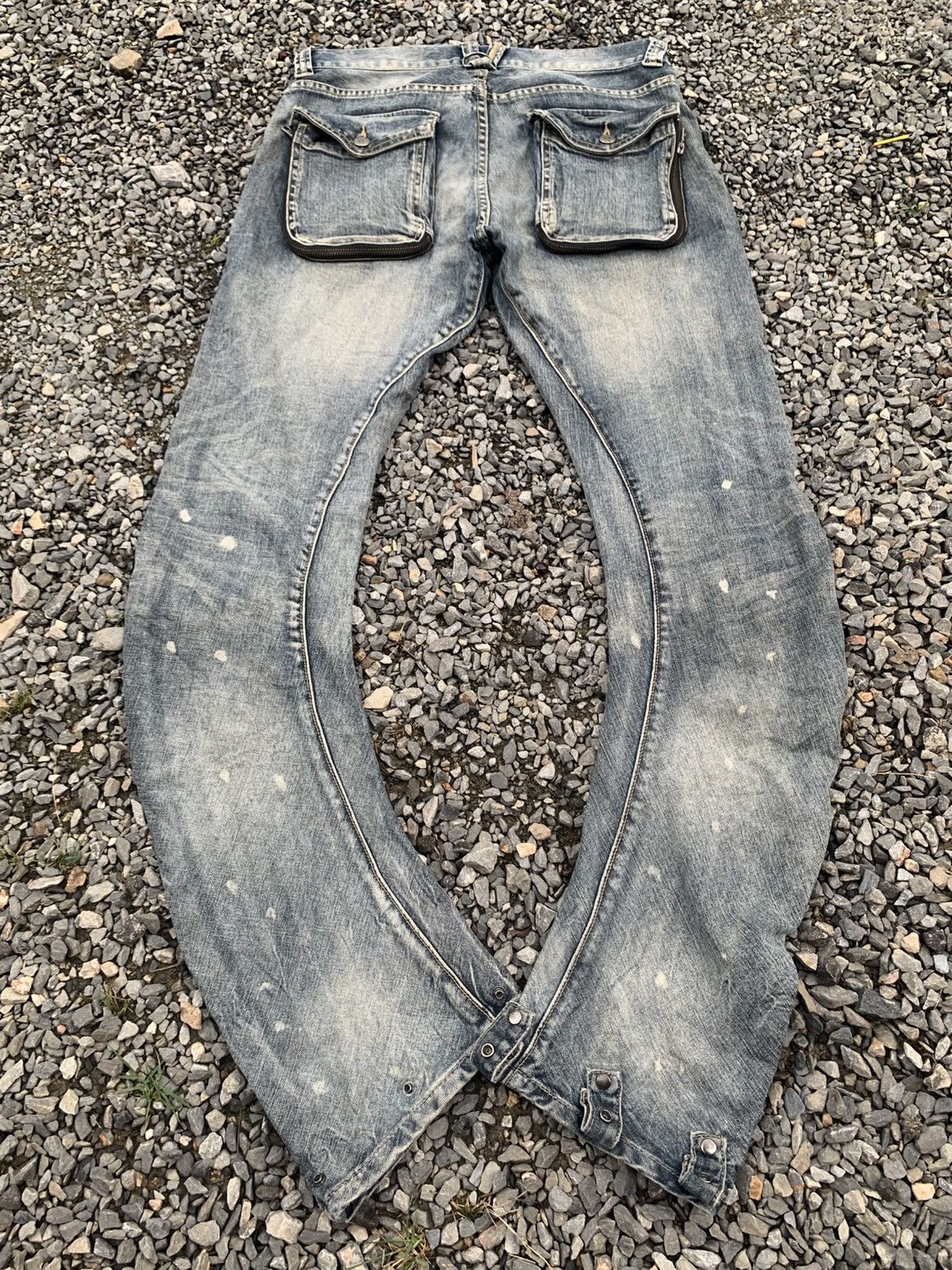 PPFM PPFM BANANA CURVE CUT BANANA JAPANESE PUNK RUSTY DENIM Size US 32 / EU 48 - 4 Thumbnail