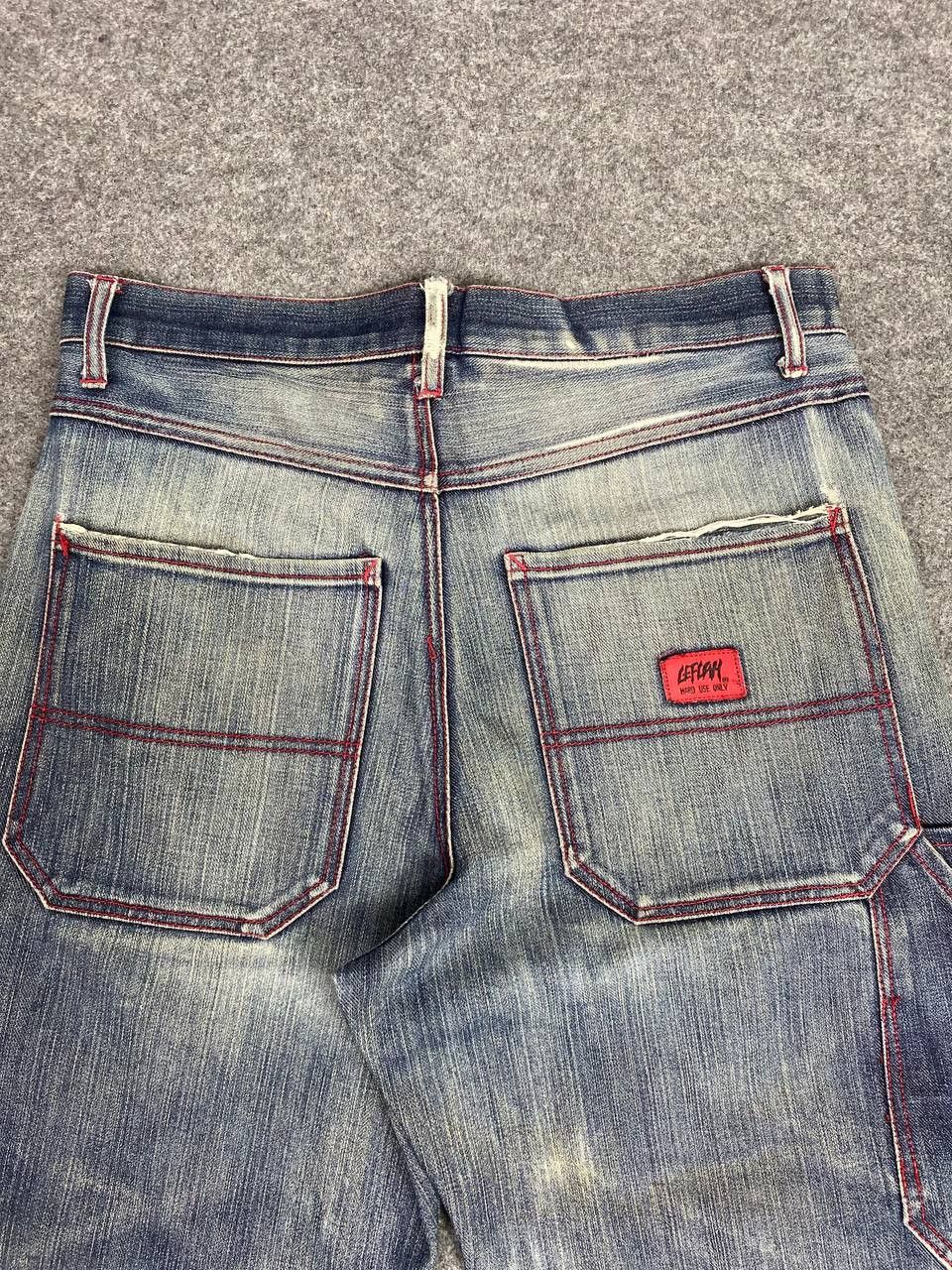 Japanese Brand leflah japanese brand carpenter baggy distressed denim Size US 34 / EU 50 - 3 Thumbnail