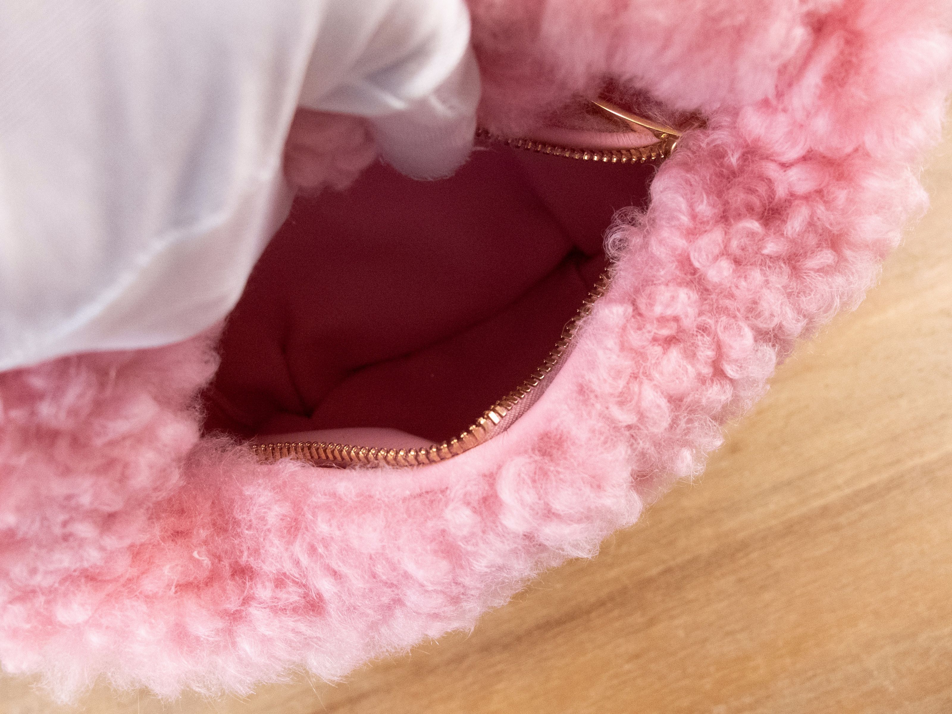 Bottega Veneta BOTTEGA VENETA Jodie mini popsicle pink shearling fur bag Size ONE SIZE - 9 Thumbnail