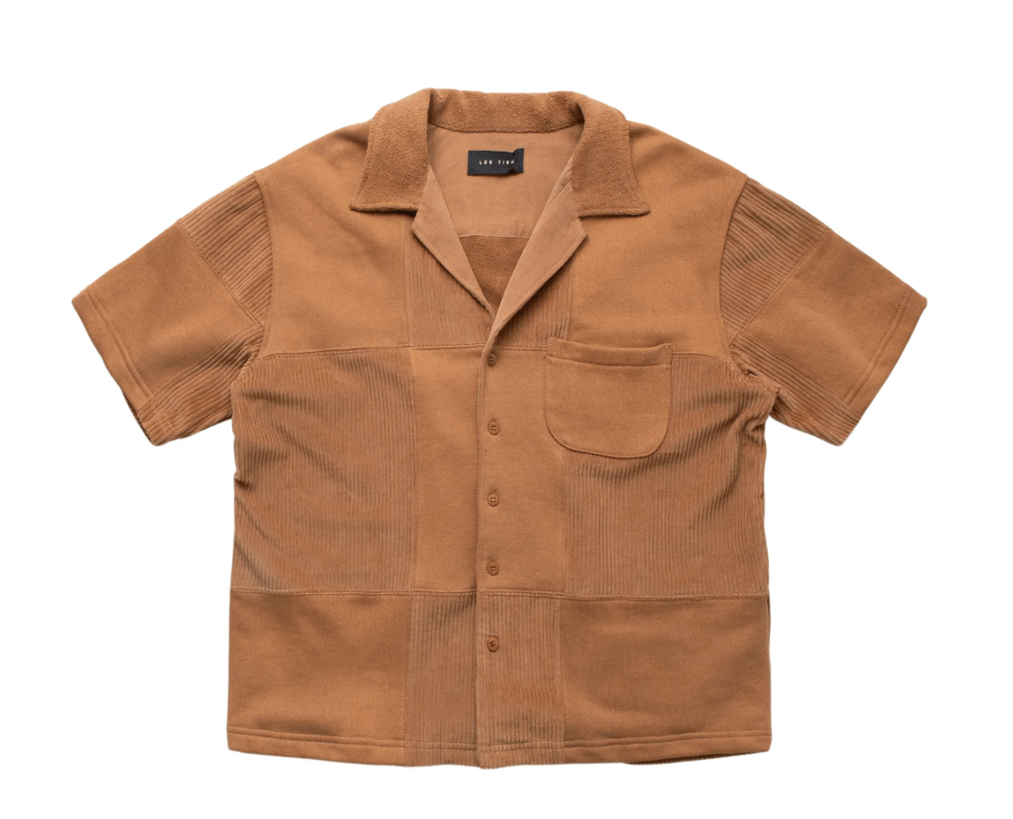 Les Tien Les Tien Patchwork Cuban Shirt Brown Medium Size US M / EU 48-50 / 2 - 1 Thumbnail