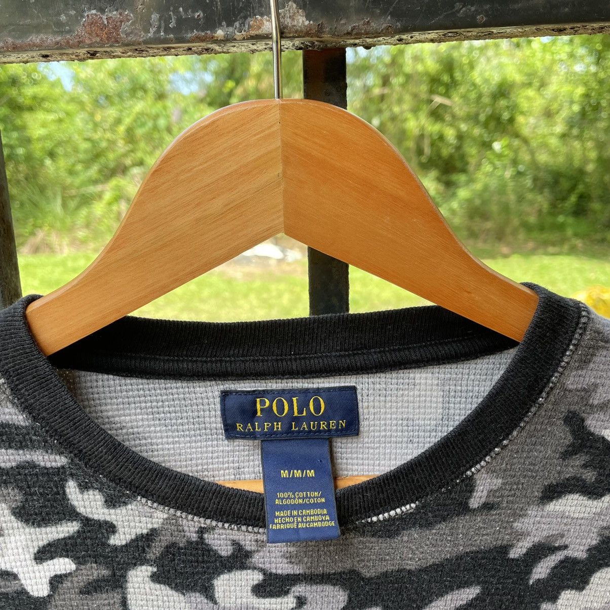 Polo Ralph Lauren × Ralph Lauren × Vintage 🔥Polo Ralph Lauren Small Pony Camo Design Waffle Shirts Size US M / EU 48-50 / 2 - 13 Thumbnail