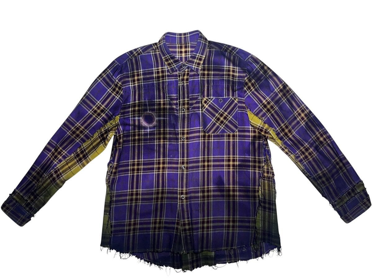 Vintage Fallen Angel Cut-Out Check Shirt Size US M / EU 48-50 / 2 - 1 Thumbnail