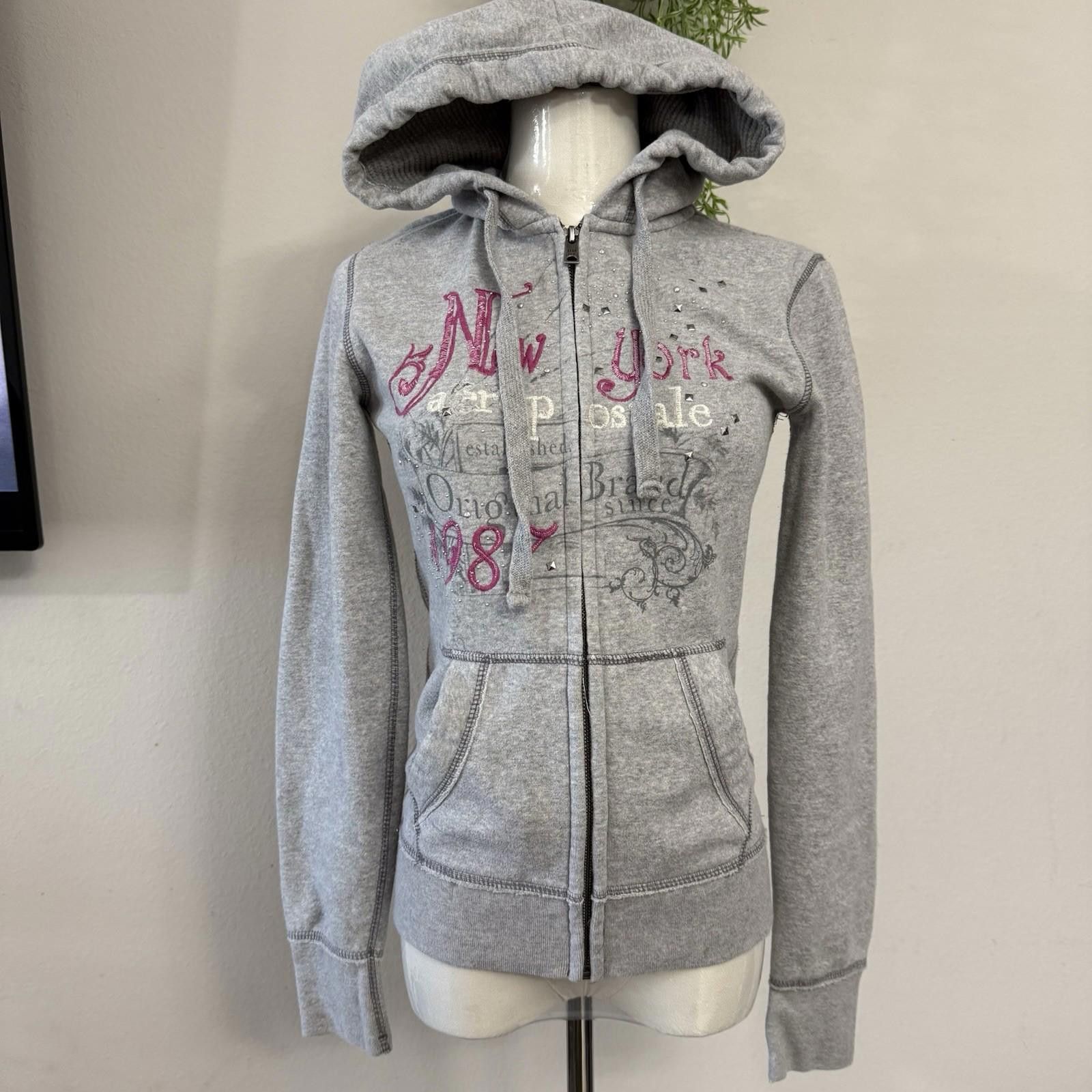 Aeropostale Y2k Aeropostale Womens Zip Up Hoodie M Size M / US 6-8 / IT 42-44 - 1 Thumbnail