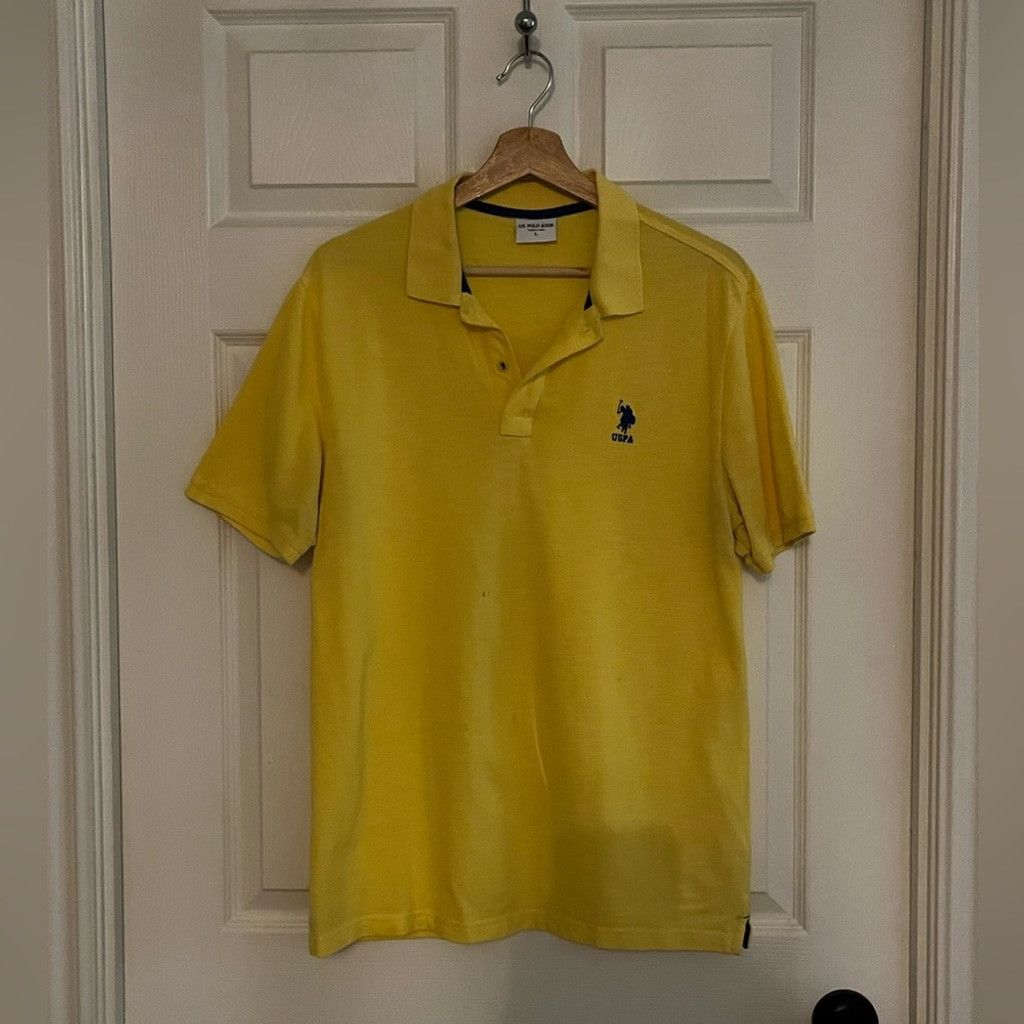 U.S. Polo Assn. Yellow U.S. Polo Assn. Short Sleeve Collar-Neck Shirt Size US L / EU 52-54 / 3 - 3 Thumbnail