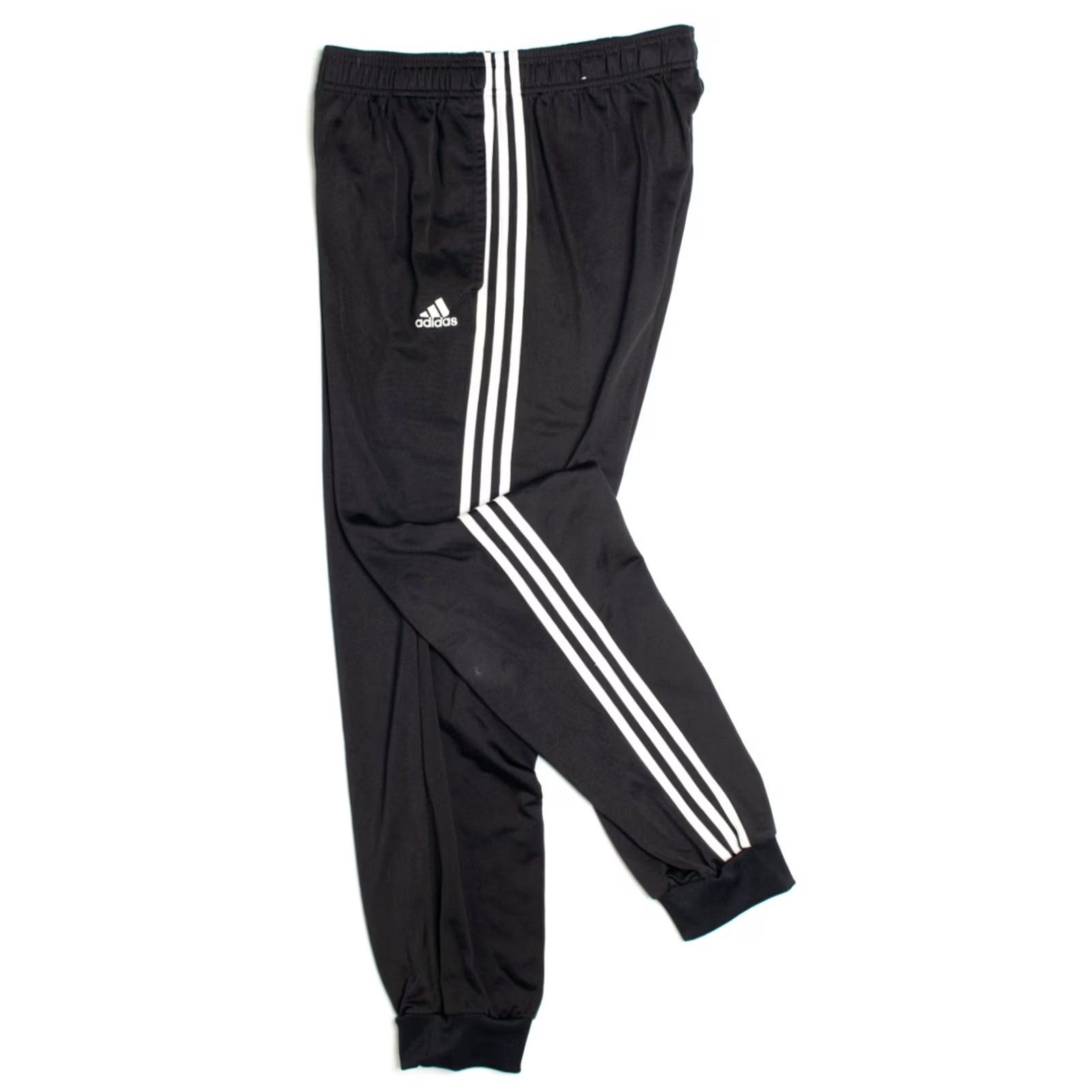 Adidas VINTAGE Adidas Black Track Pants Medium 3-Stripes Logo Joggers Pants Mens Size US 31 - 2 Thumbnail
