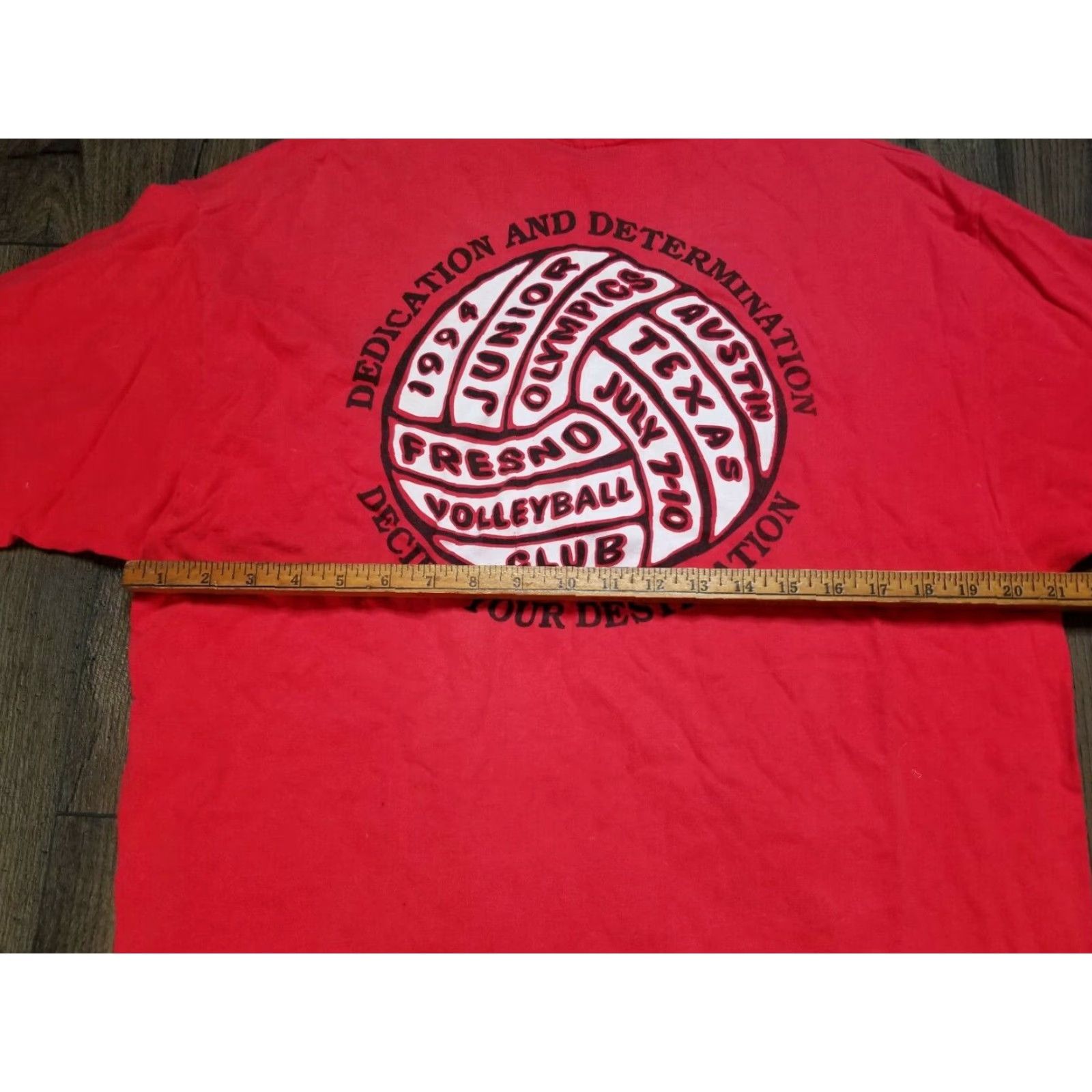 Hanes VINTAGE Hanes T-Shirt Mens XL 94 Single Stitch Junior Olympics Volleyball Double Sided Red 90s USA Graphics Boys? Size US M / EU 48-50 / 2 - 3 Thumbnail