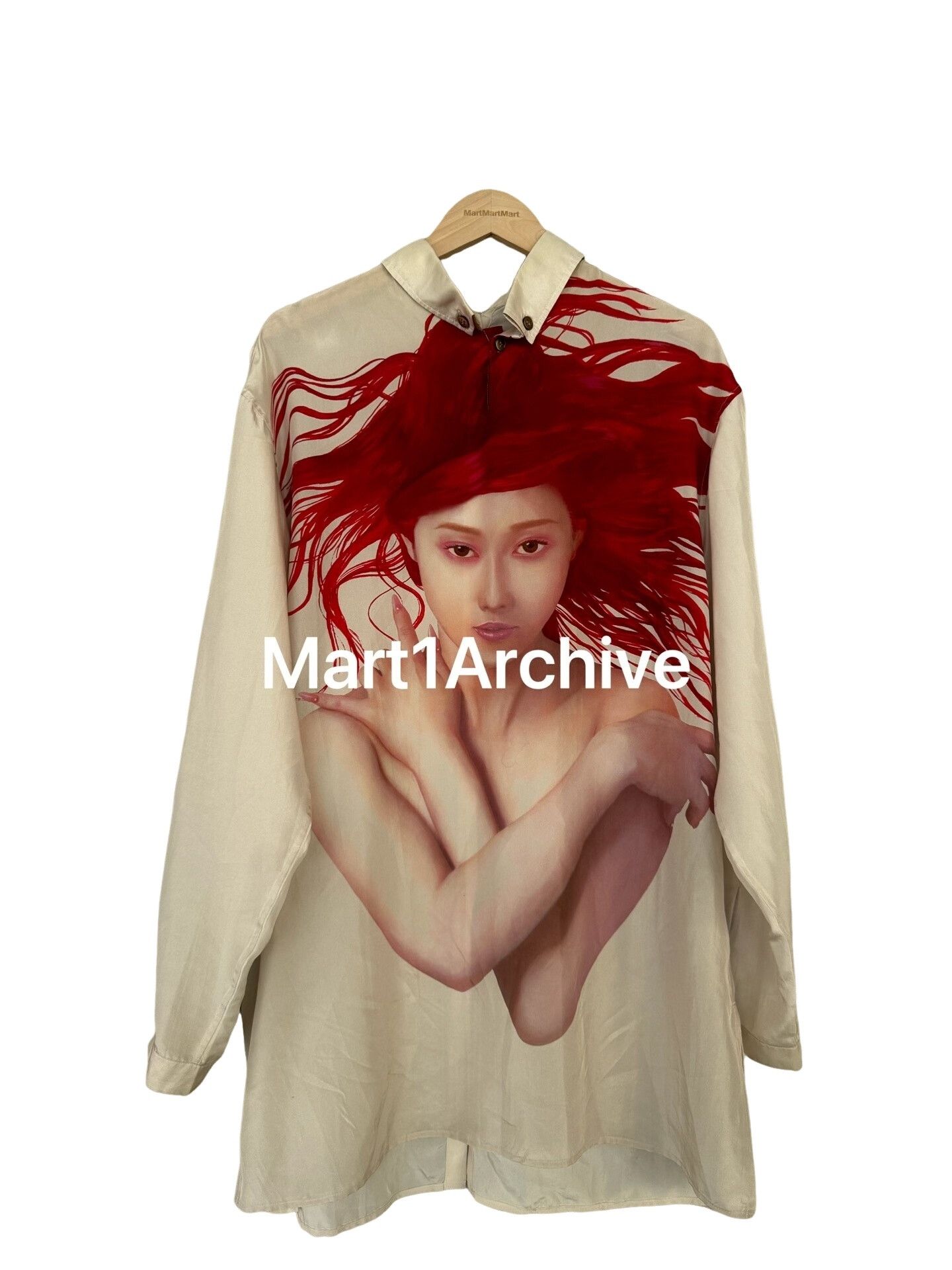 Yohji Yamamoto Yohji Yamamoto Graphic Silk Button Up Shirt Size L Size US L / EU 52-54 / 3 - 1 Thumbnail