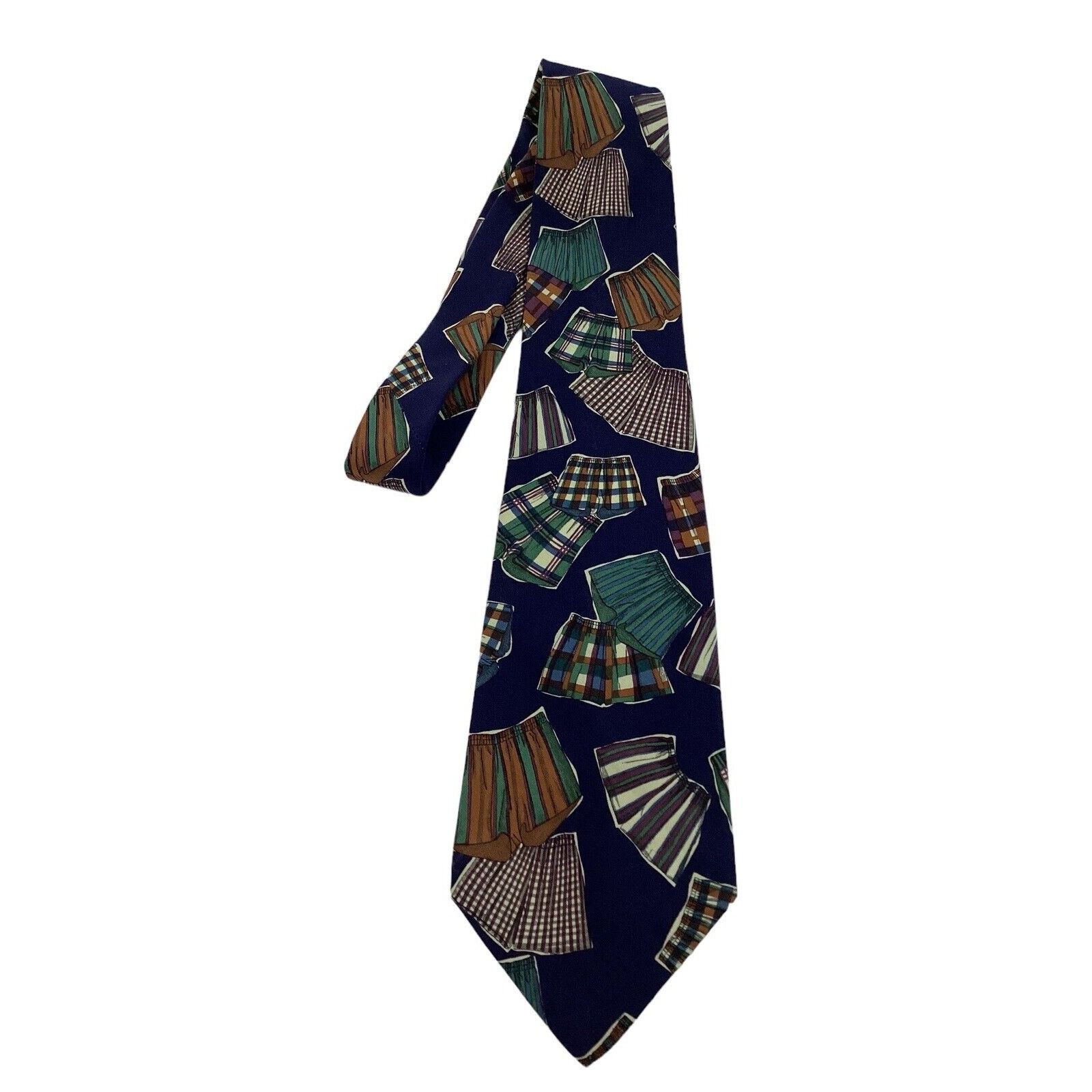 Polo Ralph Lauren POLO BY RALPH LAUREN Blue Men’s Boxer’s Print Silk Tie Made Size ONE SIZE - 6 Thumbnail