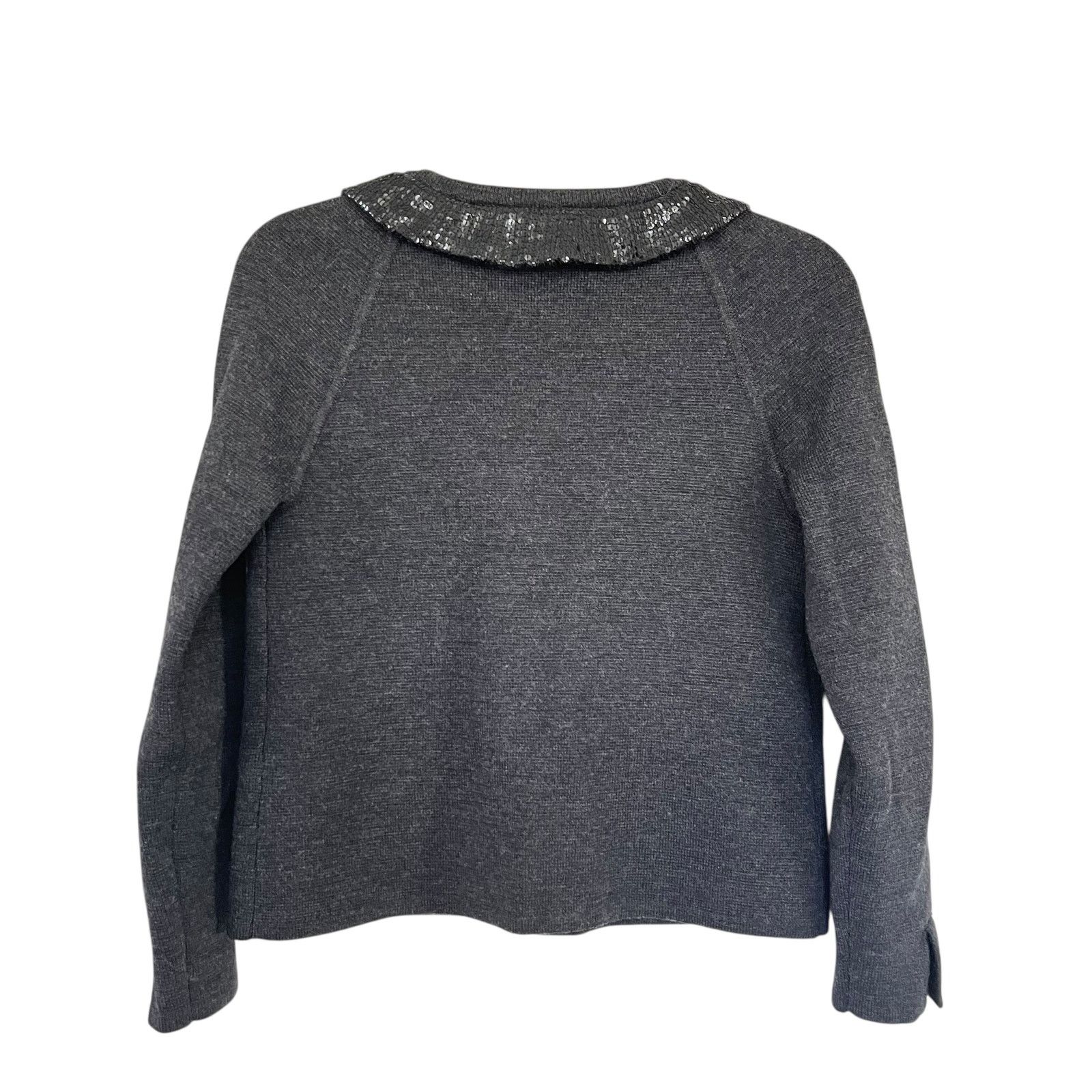 J.Crew J. Crew Collection Charcoal Gray Sweater Blazer Jacket Size XS / US 0-2 / IT 36-38 - 2 Thumbnail