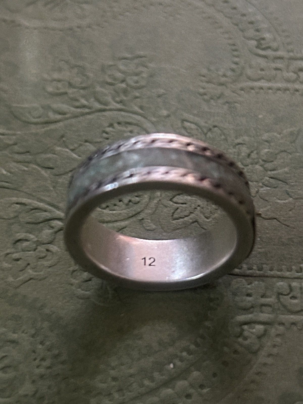 Gucci Gucci GG Sterling Silver Enamel Ring AG 925 Howlite 645573 Size ONE SIZE - 5 Thumbnail