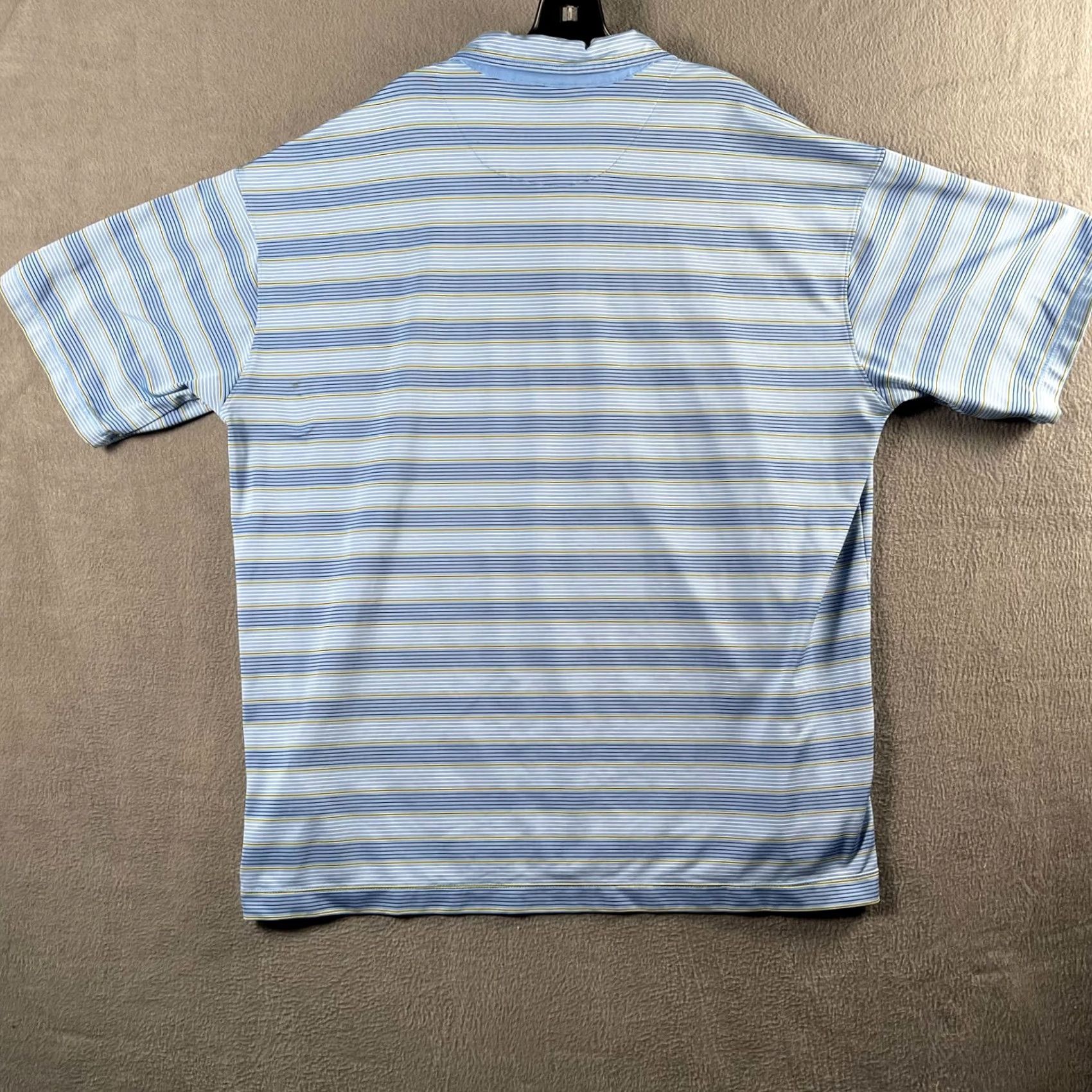 Nike Nike Golf DRI-FIT UV Polo Mens Blue Striped 2XL Short Sleeve Polo Shirt Regular Fit B Blue Striped Nike Golf Dri-Fit 2XL Mens Shirt Size US XXL / EU 58 / 5 - 2 Thumbnail