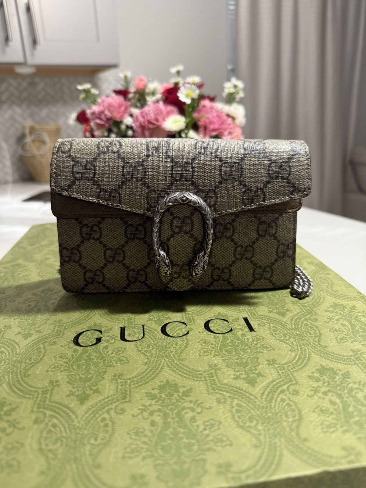 Gucci Dionysus Mini Bag in Beige, Women's