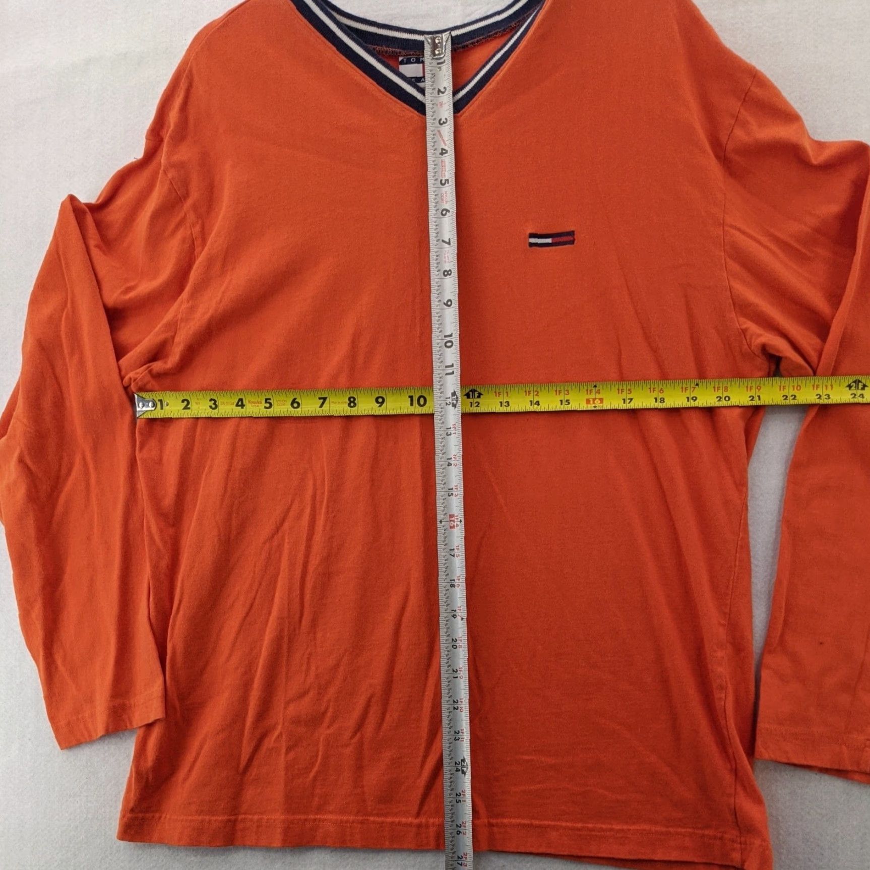 Tommy Hilfiger Tommy Hilfiger Sweater Mens XL Crewneck Pullover Orange Long Sleeve VTG 90s Shirt Size US XL / EU 56 / 4 - 2 Thumbnail