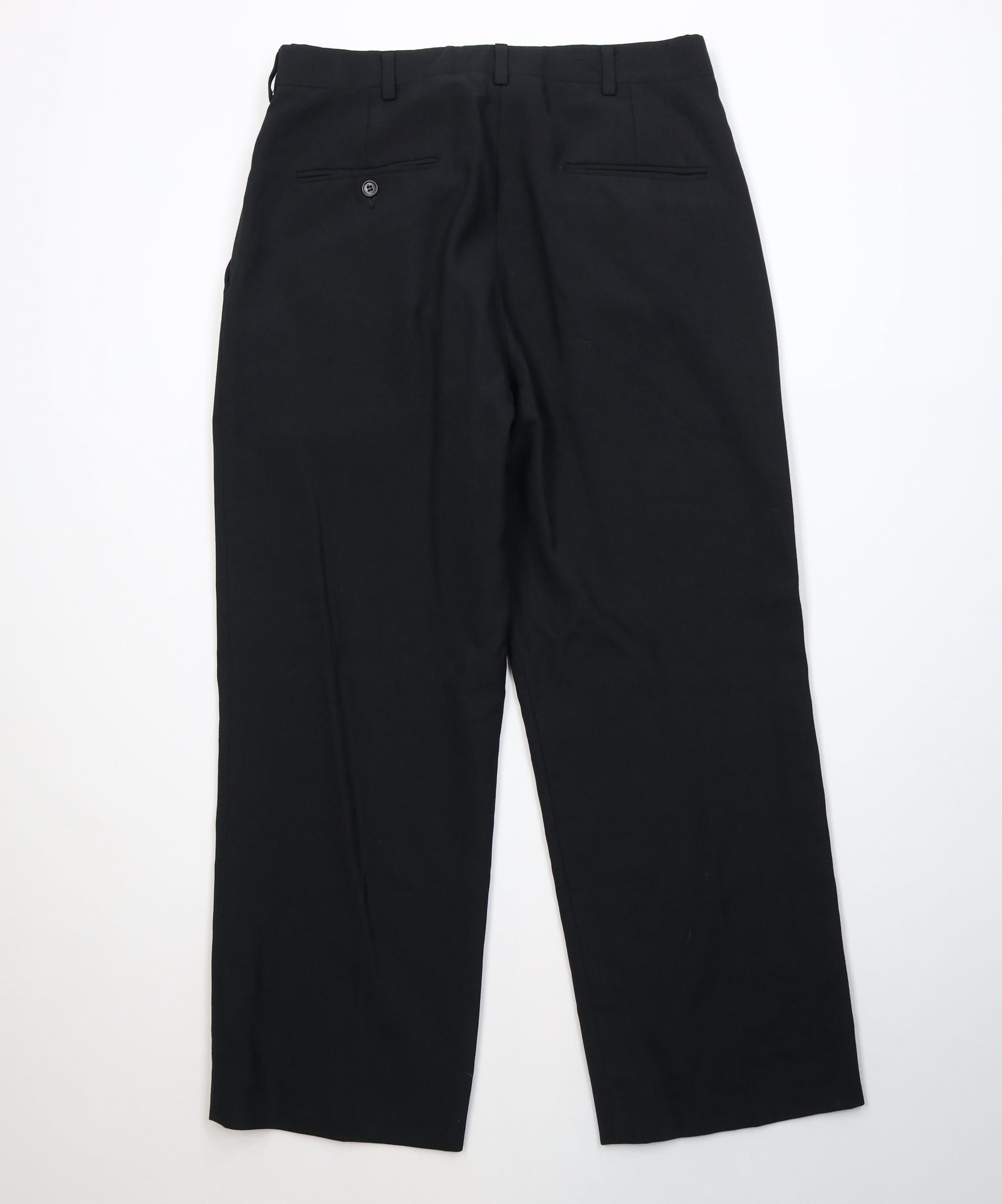 Vintage Vintage 90s Streetwear Blend Knit Wide Leg Chino Pants Black Size US 32 / EU 48 - 8 Thumbnail
