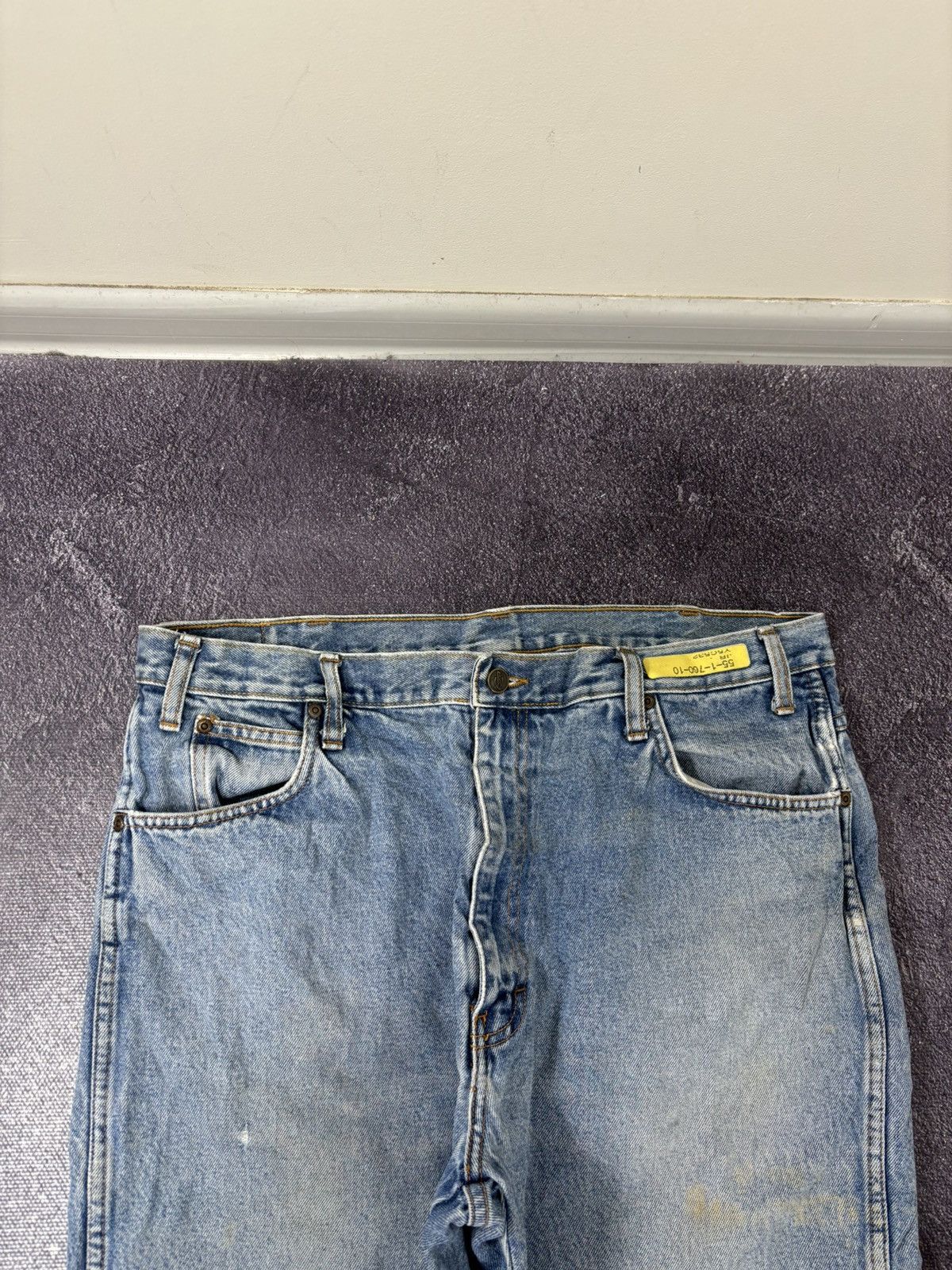 Dickies Vintage 90s Dickies USA Faded Light Blue Denim Baggy Jeans Size US 38 / EU 54 - 12 Thumbnail
