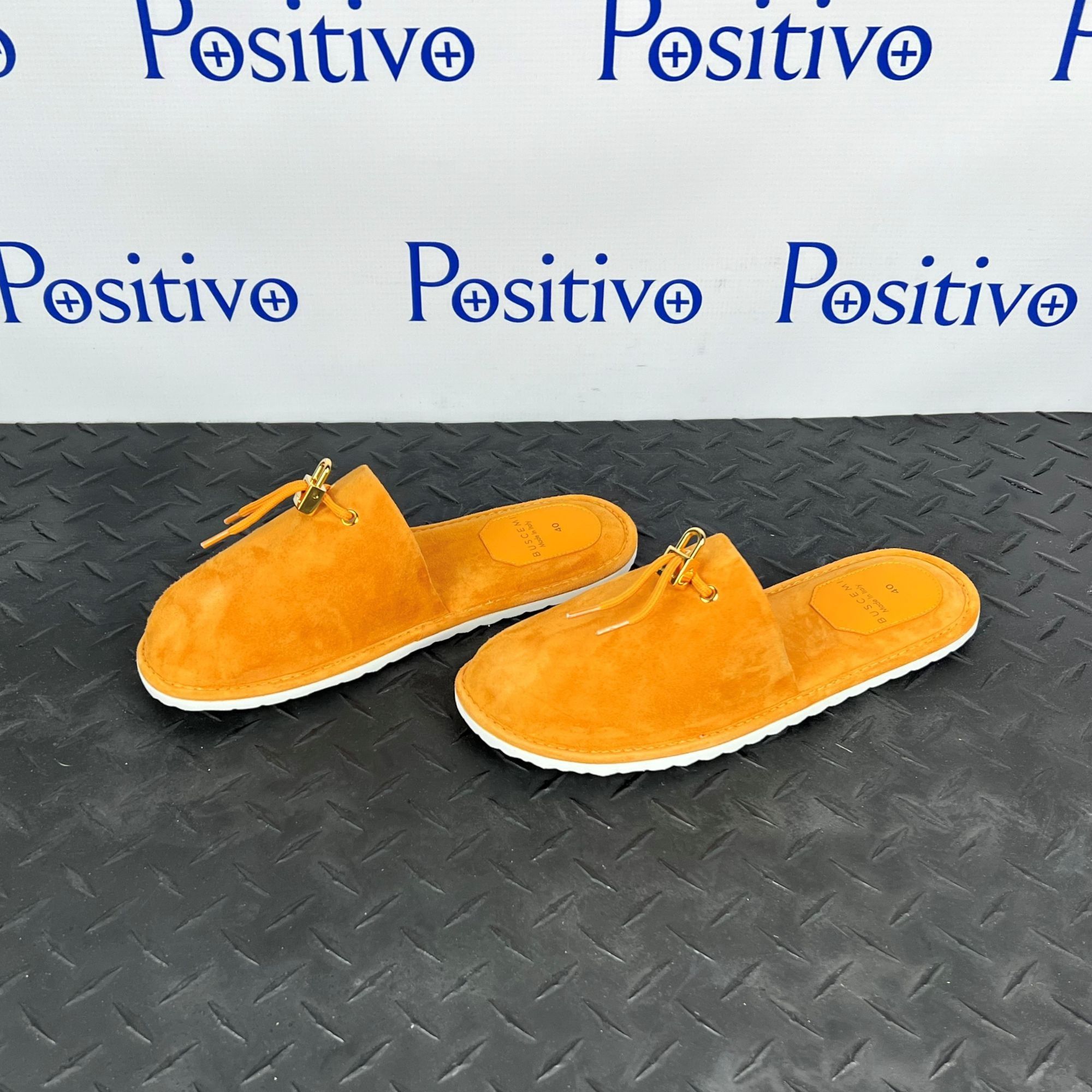 Buscemi Buscemi Greenwich Orange Suede Slippers US 7 EU 40 Size US 7 / EU 40 - 2 Thumbnail