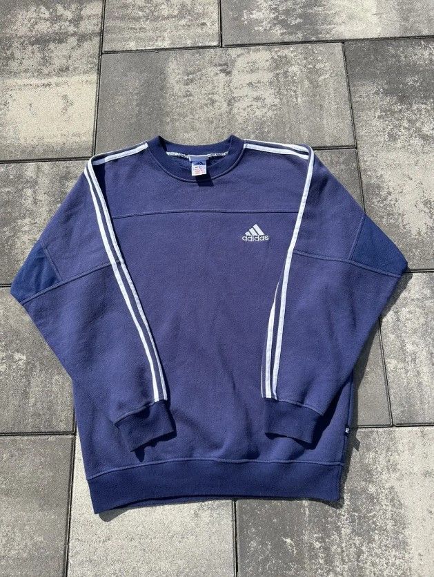 Adidas Adidas Vintage Sweatshirt Embroidered Logo Stripes 90s Size US L / EU 52-54 / 3 - 1 Thumbnail