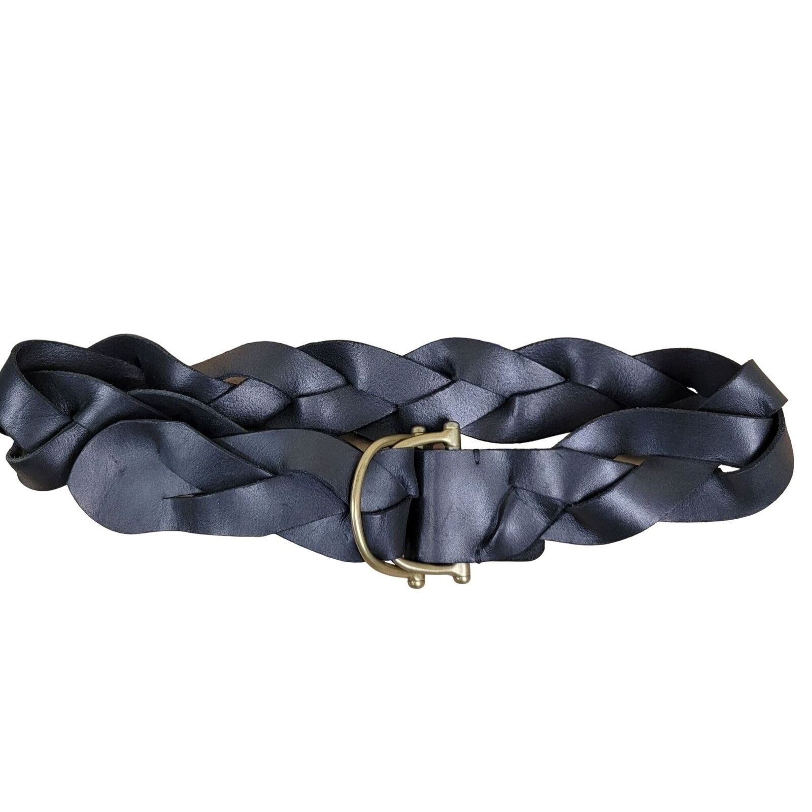 Polo Ralph Lauren Polo Ralph Lauren Woven Leather 3" Wide Belt D Ring Buckle Size ONE SIZE - 3 Thumbnail