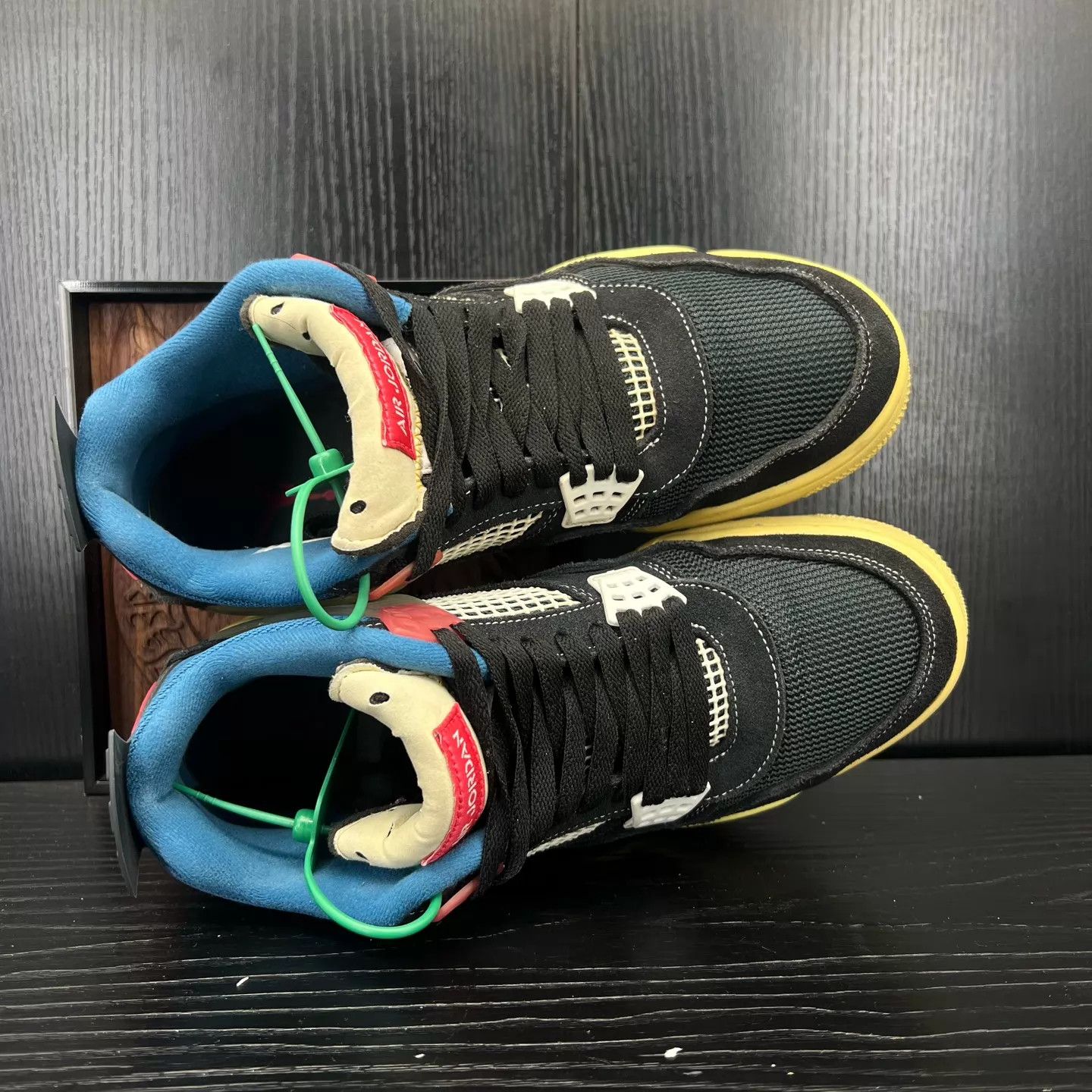 Nike Air Jordan 4 Union Black Blue 43 Boxed Stars Intact Size US 10 / EU 43 - 7 Thumbnail