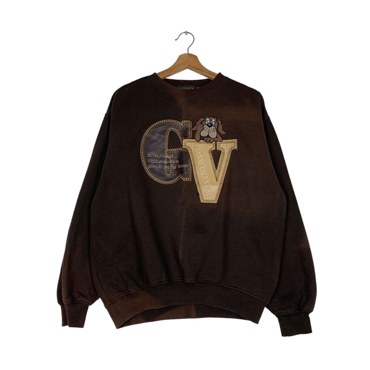 GIANNI VALENTINO Embroidery Big Logo Sweatshirt #1247-C56