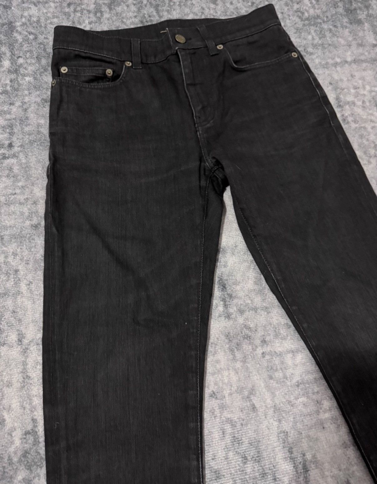 Saint Laurent Paris SLP) 16SS Runway Distressed Frayed Hem Denim Jeans Size US 29 - 3 Thumbnail