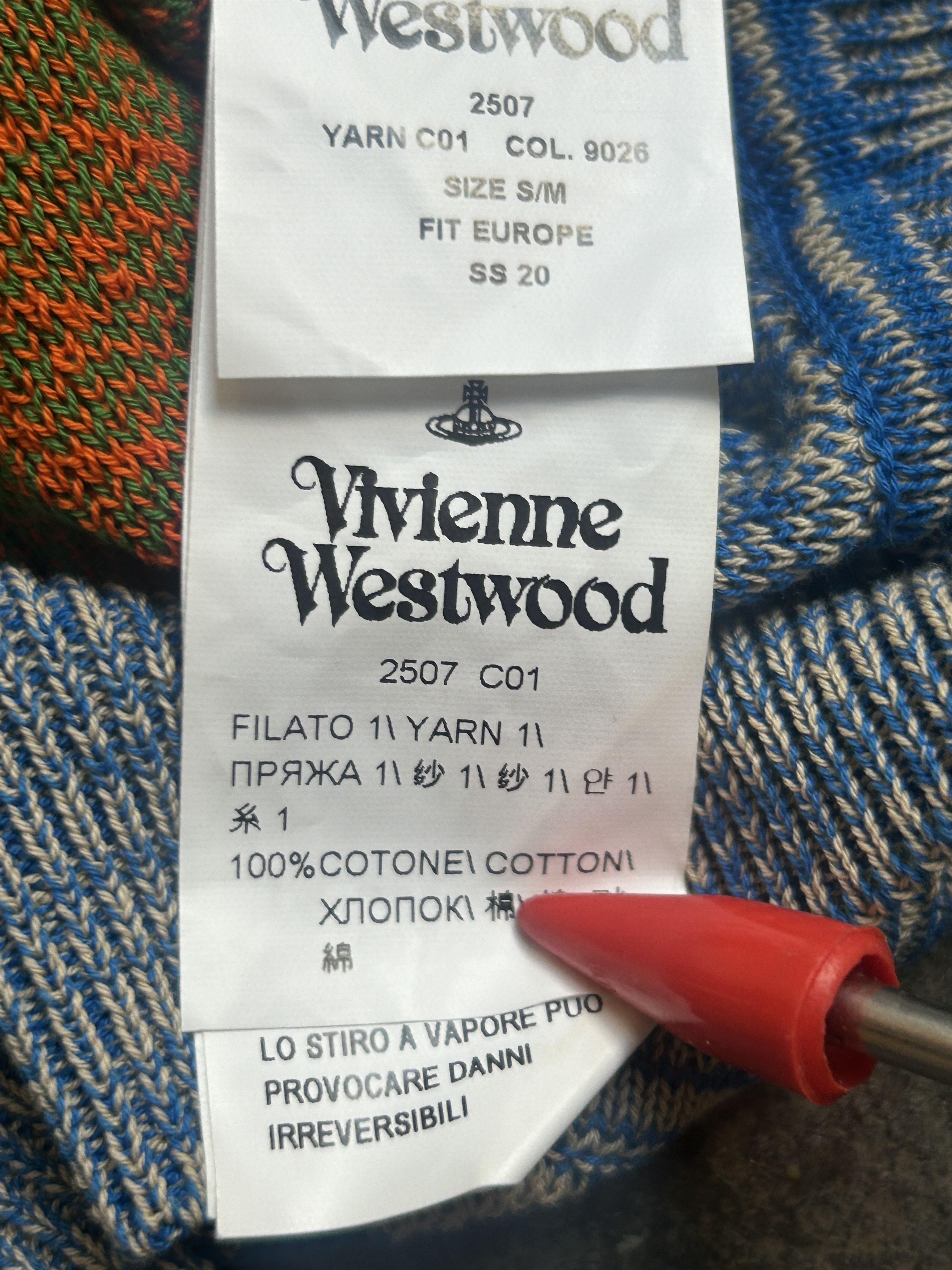 Vivienne Westwood UNISEX S/S 2020 Knit Cotton Crop Top Vest Size US M / EU 48-50 / 2 - 6 Thumbnail
