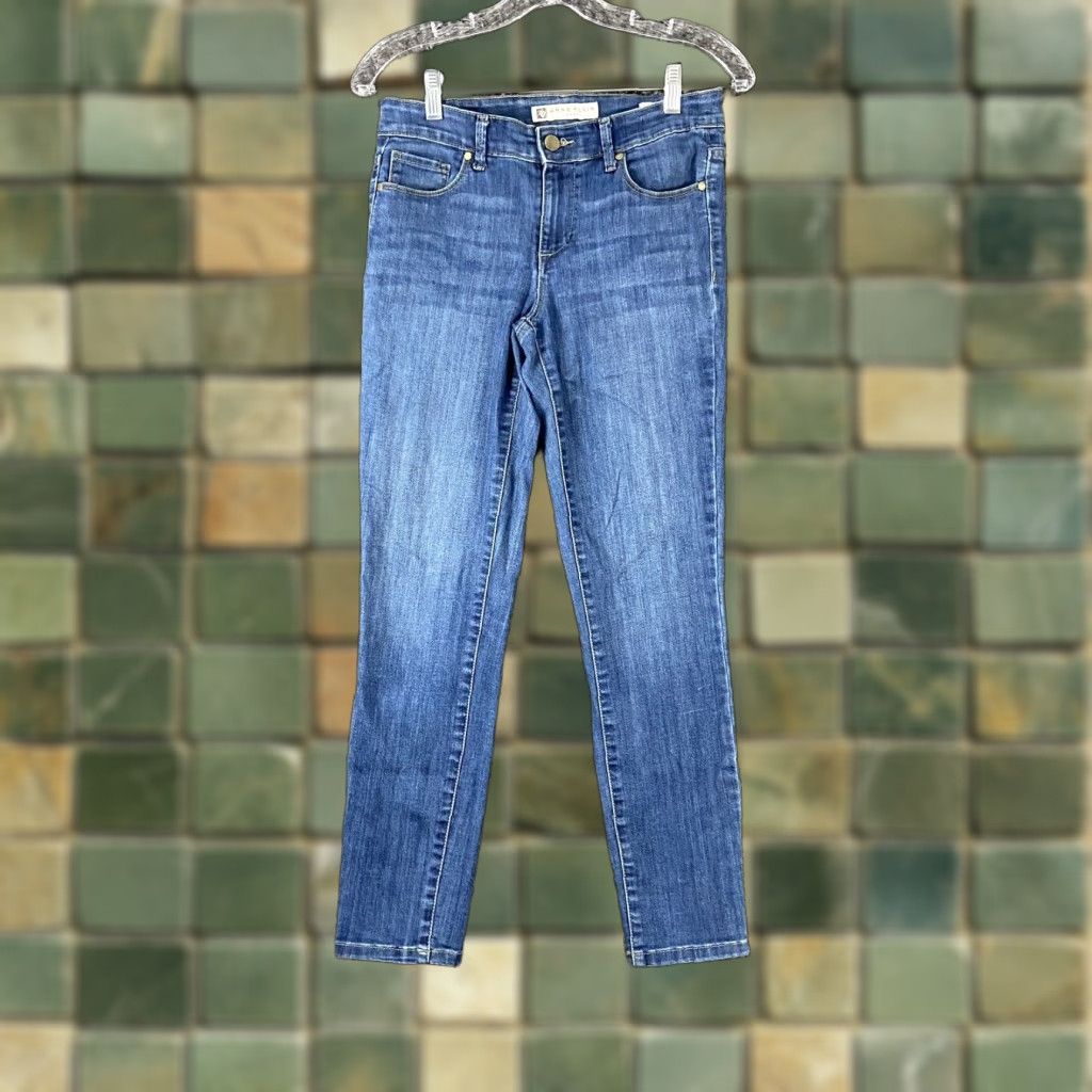 Anne Klein ANNE KLEIN Blue Skinny Jeans Regular Size 2 for Women Size 26" / US 2 / IT 38 - 1 Thumbnail