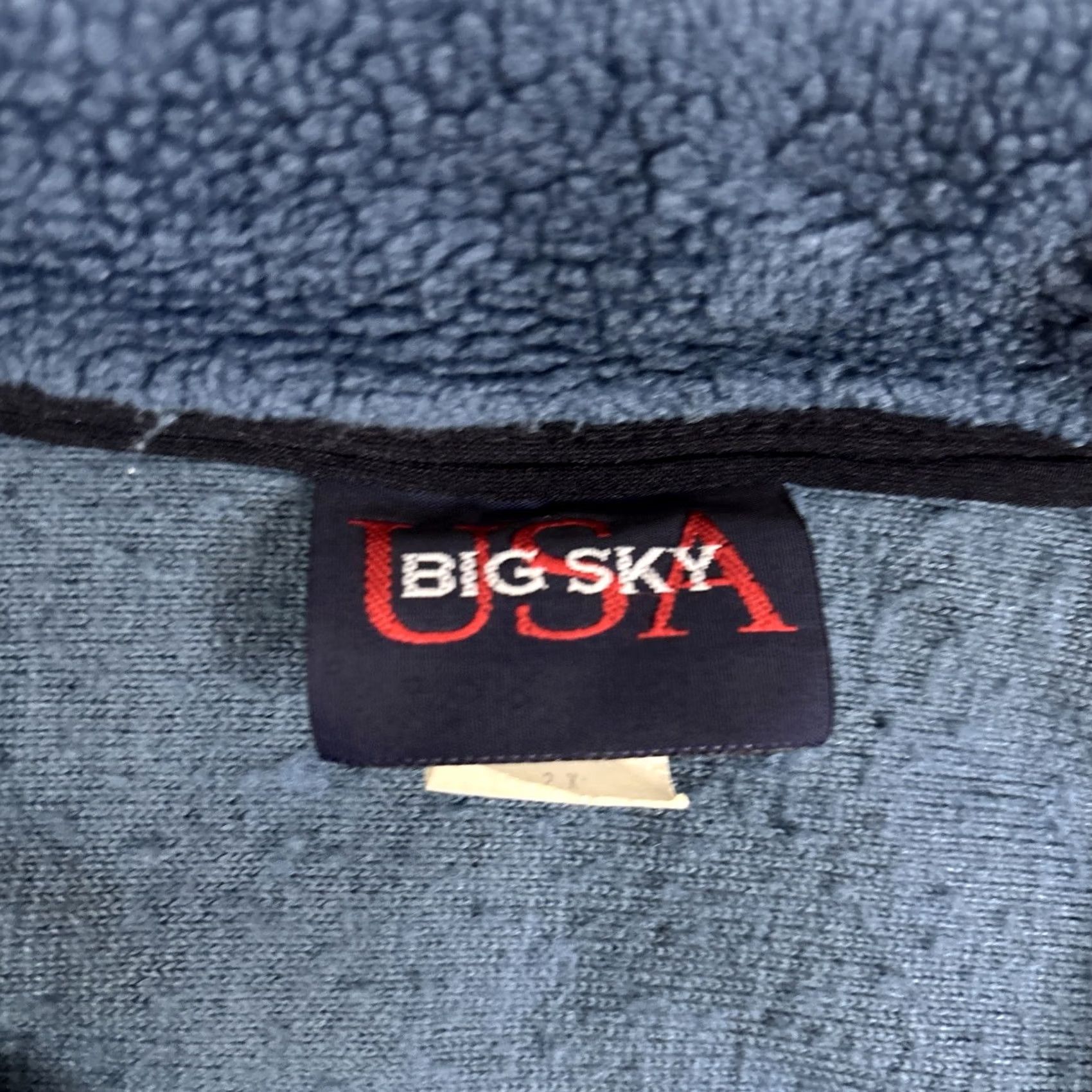 Vintage VINTAGE Big Sky USA Men’s Plush Fleece Vest 2XL Blue Full Zip 2 Side Pockets Size US XXL / EU 58 / 5 - 2 Thumbnail