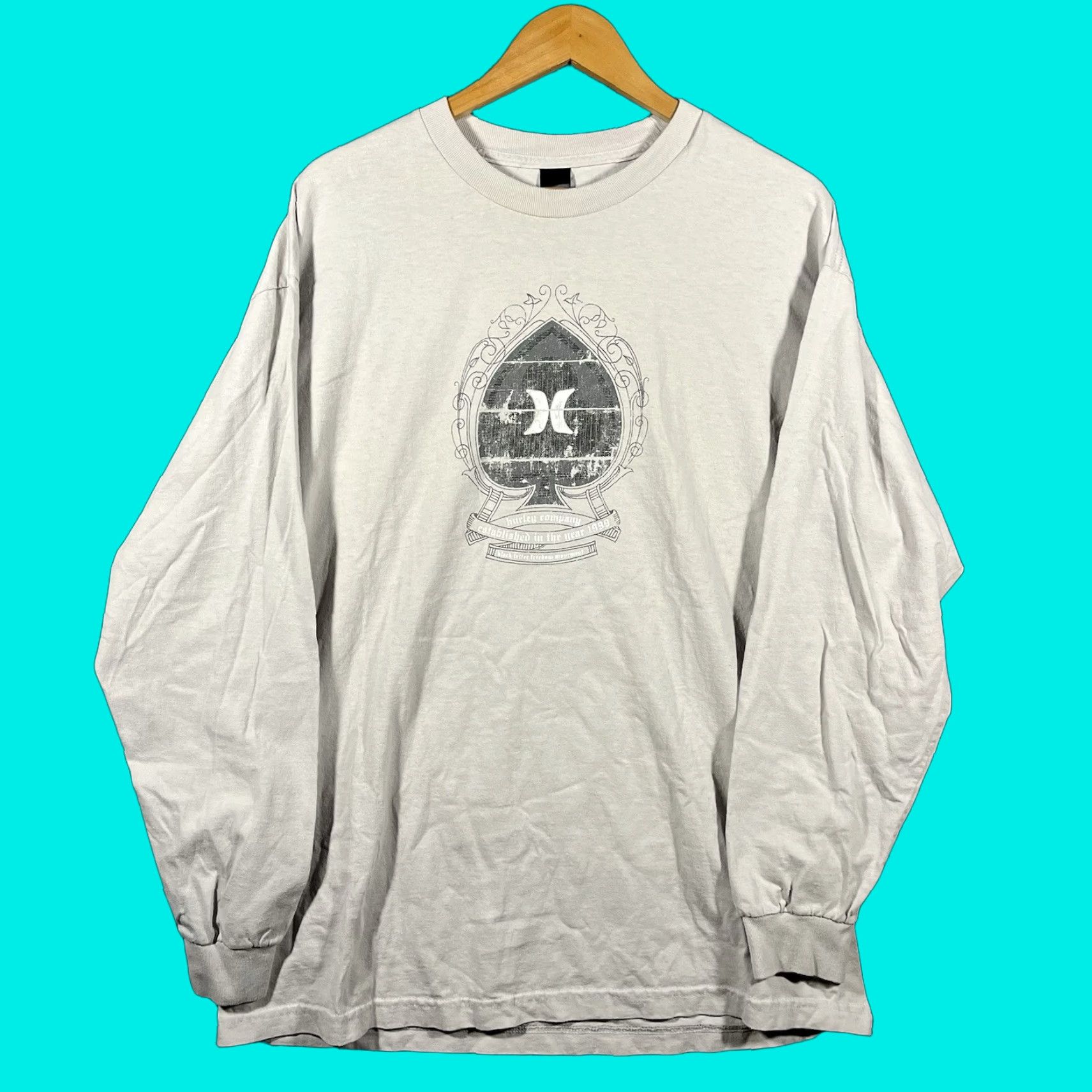 Hurley VINTAGE Hurley Surf Skate Y2K White Mens Large Long Sleeve Shirt Grunge 2000s Shirt Mens Long Sleeve Vintage Grunge White Hurley Shirt Size US L / EU 52-54 / 3 - 1 Thumbnail