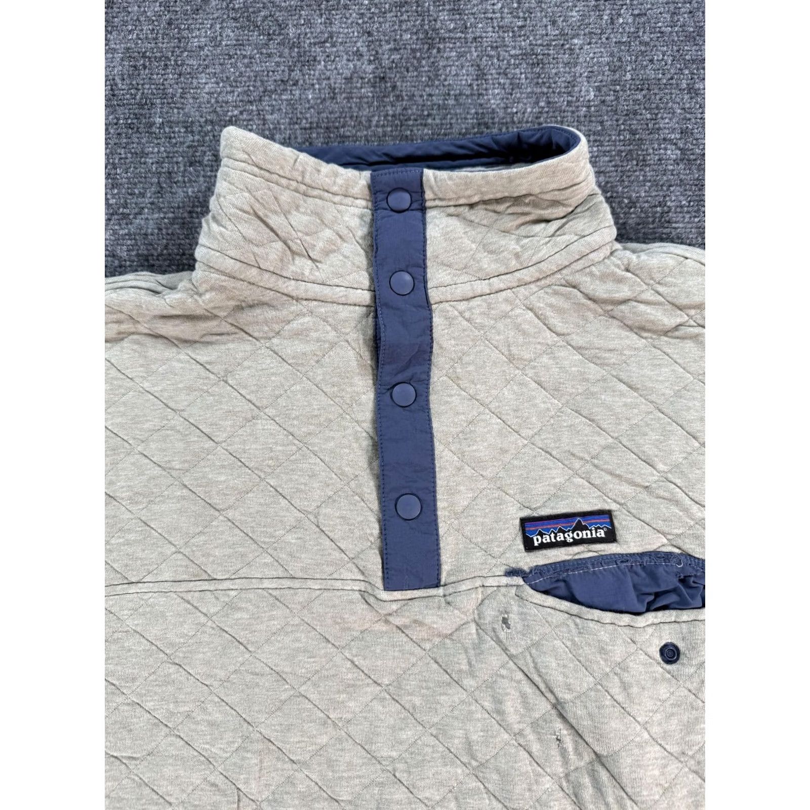 Patagonia Patagonia Sweatshirt Mens Medium Beige Organic Cotton Quilted Snap-T Pullover Size US M / EU 48-50 / 2 - 2 Thumbnail
