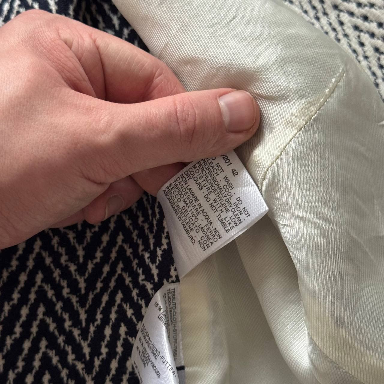 Max Mara Max Mara White & Black Cotton Blazer Size M / US 6-8 / IT 42-44 - 9 Thumbnail