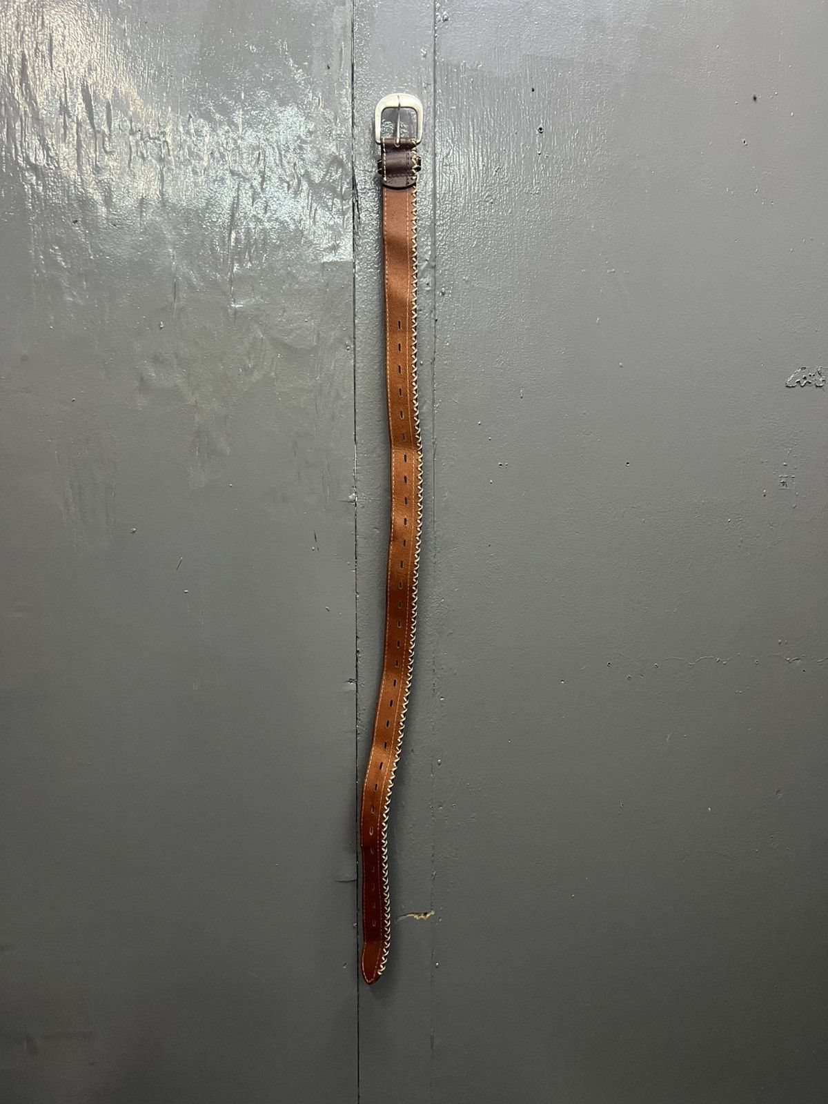 Leather Vintage Leather Belts Length 40.2" Size ONE SIZE - 4 Thumbnail