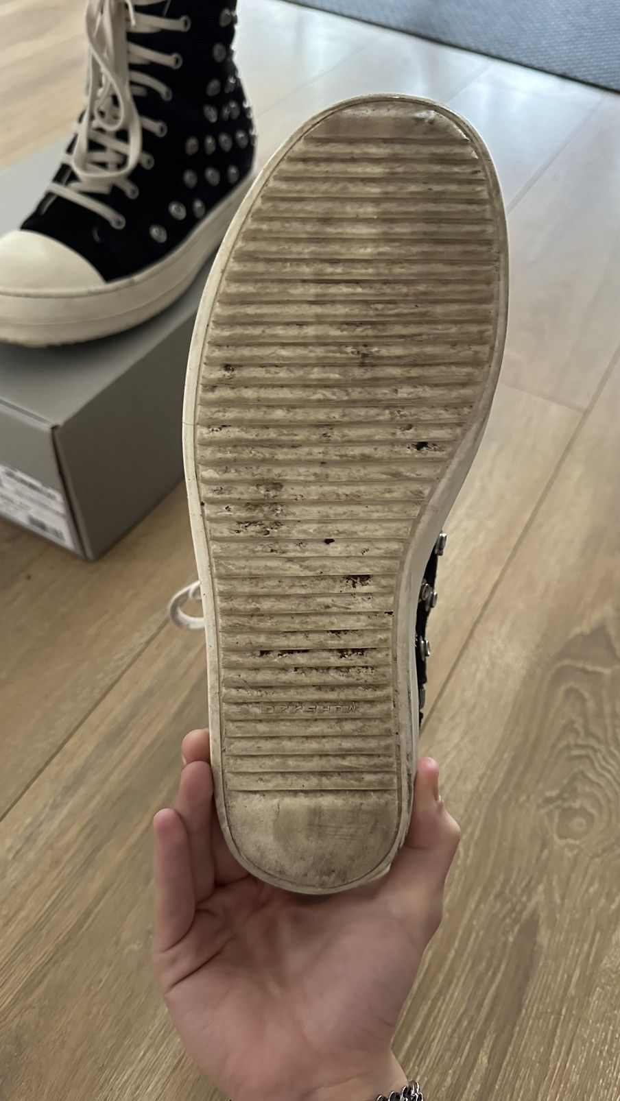 Rick Owens × Rick Owens Drkshdw AW23 Luxor High top Rivet Ramones Size US 9.5 / EU 42-43 - 10 Thumbnail
