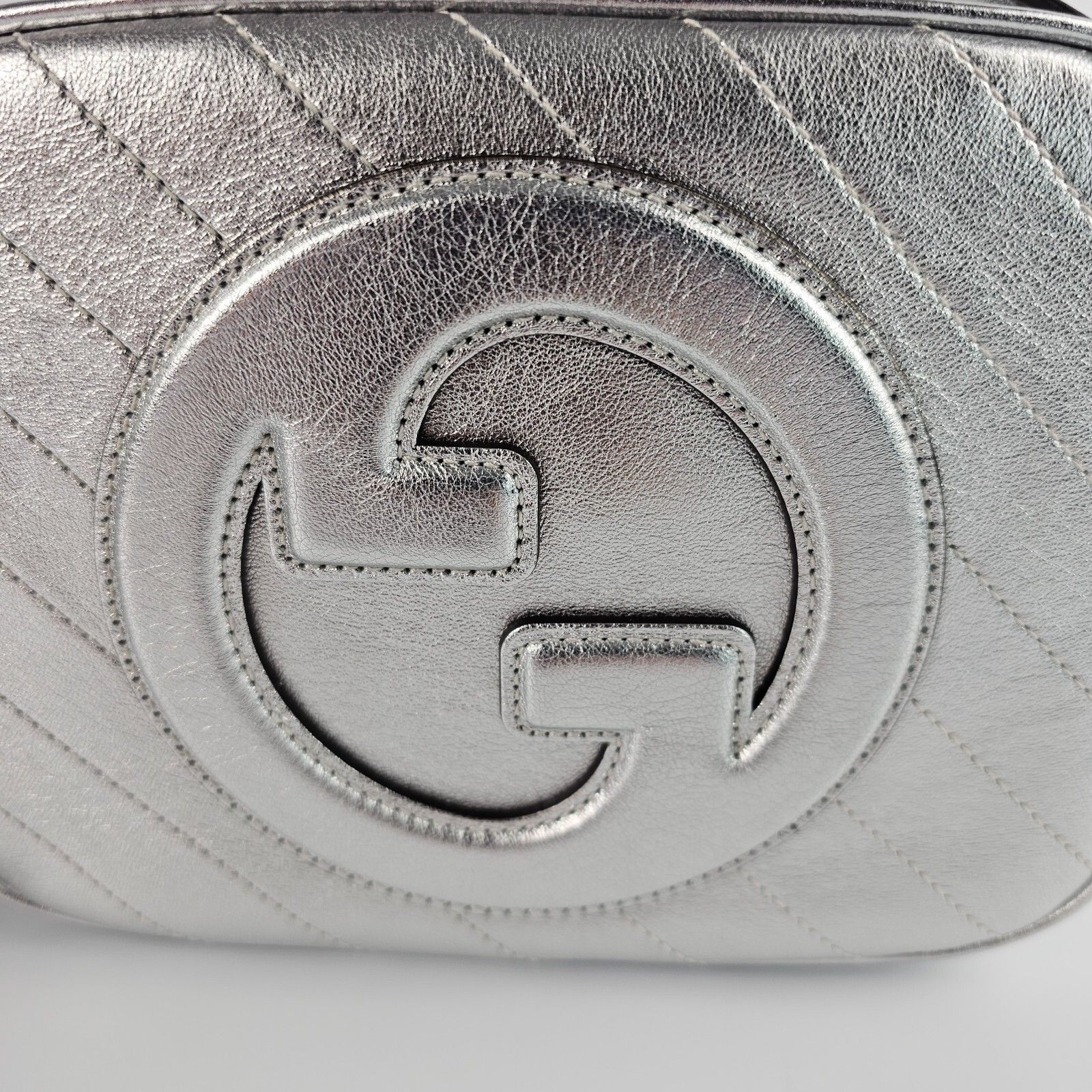 Gucci GUCCI Blondie Small Silver Leather Shoulder Bag New Size ONE SIZE - 4 Thumbnail