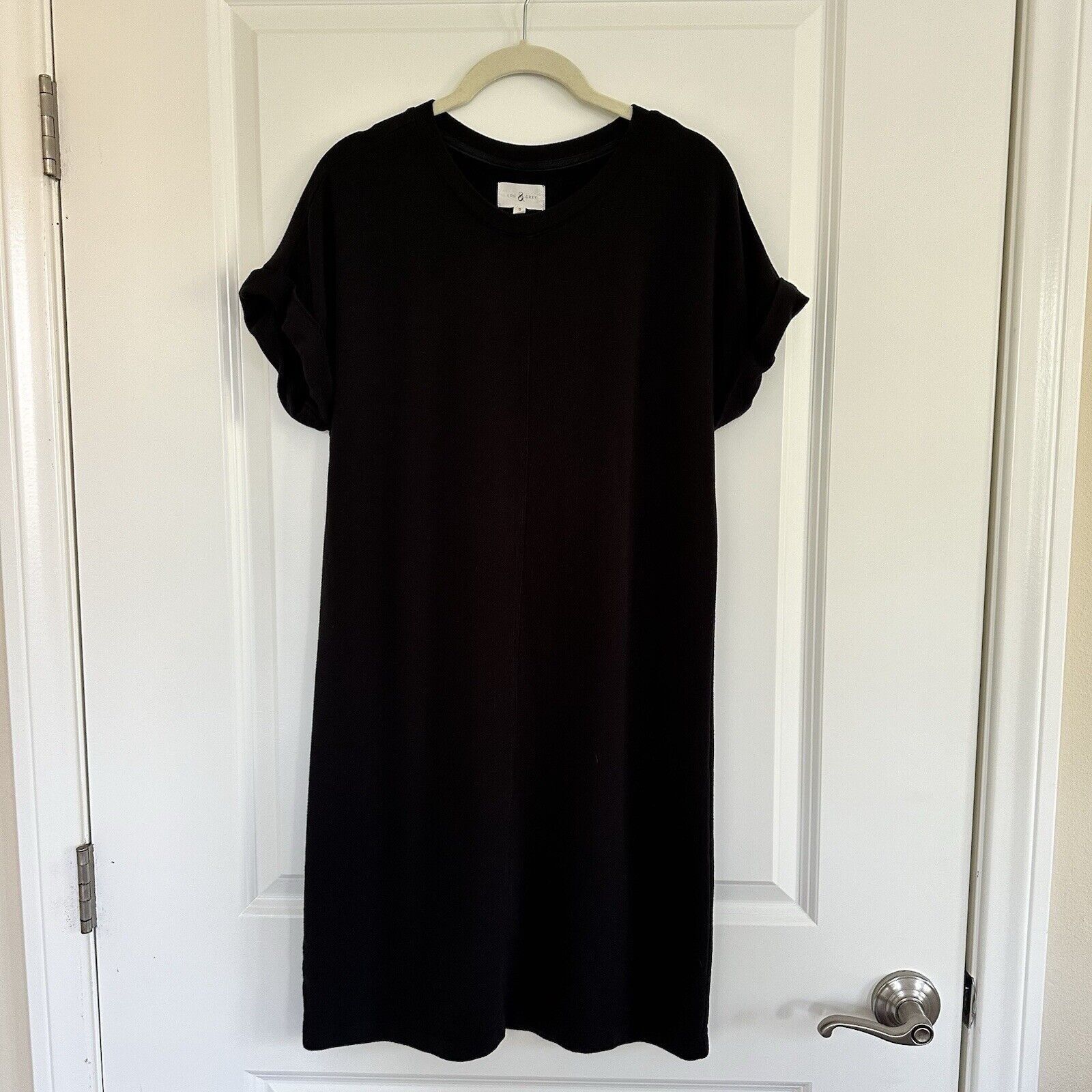 Lou & Grey Lou & Grey Signature Soft Black T-Shirt Dress Size Small Size S / US 4 / IT 40 - 1 Thumbnail