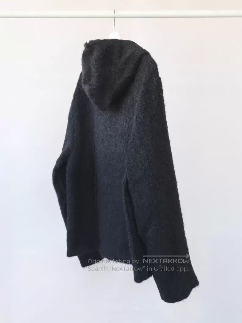 Our Legacy Our Legacy Black Mohair Hooded Zip-Up Jacket Size US M / EU 48-50 / 2 - 2 Thumbnail