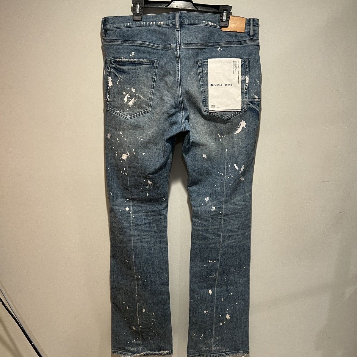 Designer × Purple Brand Purple Brand Denim Light Blue Painted Jeans P004 Size 38 Size US 38 / EU 54 - 3 Thumbnail