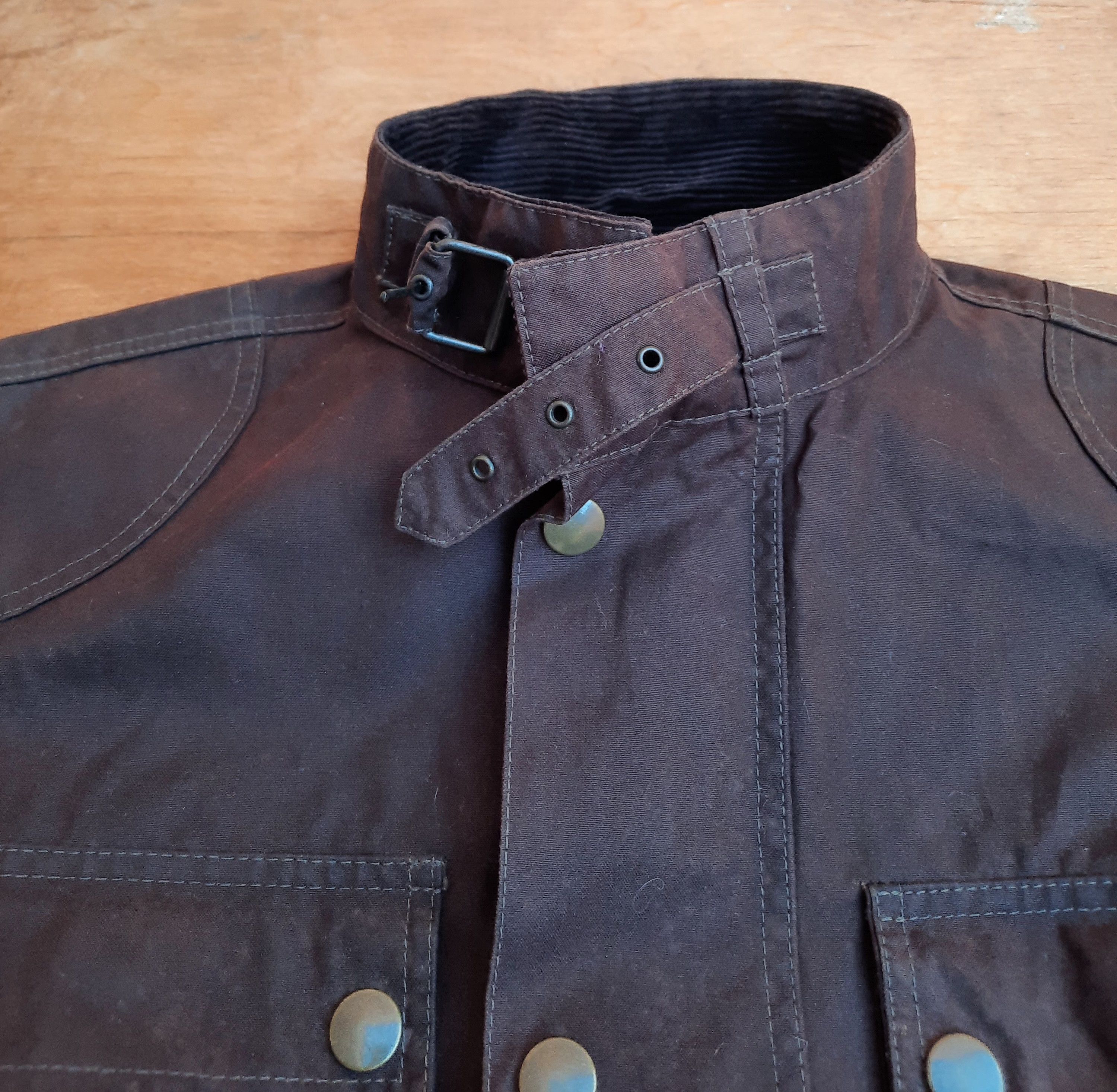 Belstaff Belstaff Waxed Cotton Jacket – Brown Motorcycle Biker Style Size US L / EU 52-54 / 3 - 8 Thumbnail