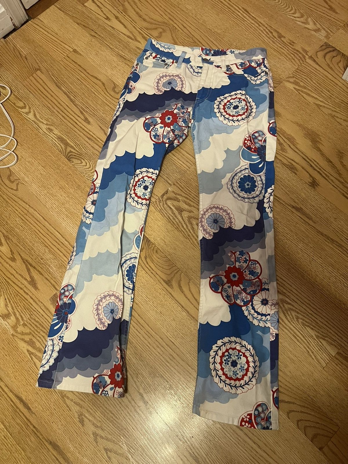 image of Hysteric Glamour Vintage Glamdy Japanese Pants in Blue, Men's (Size 28)
