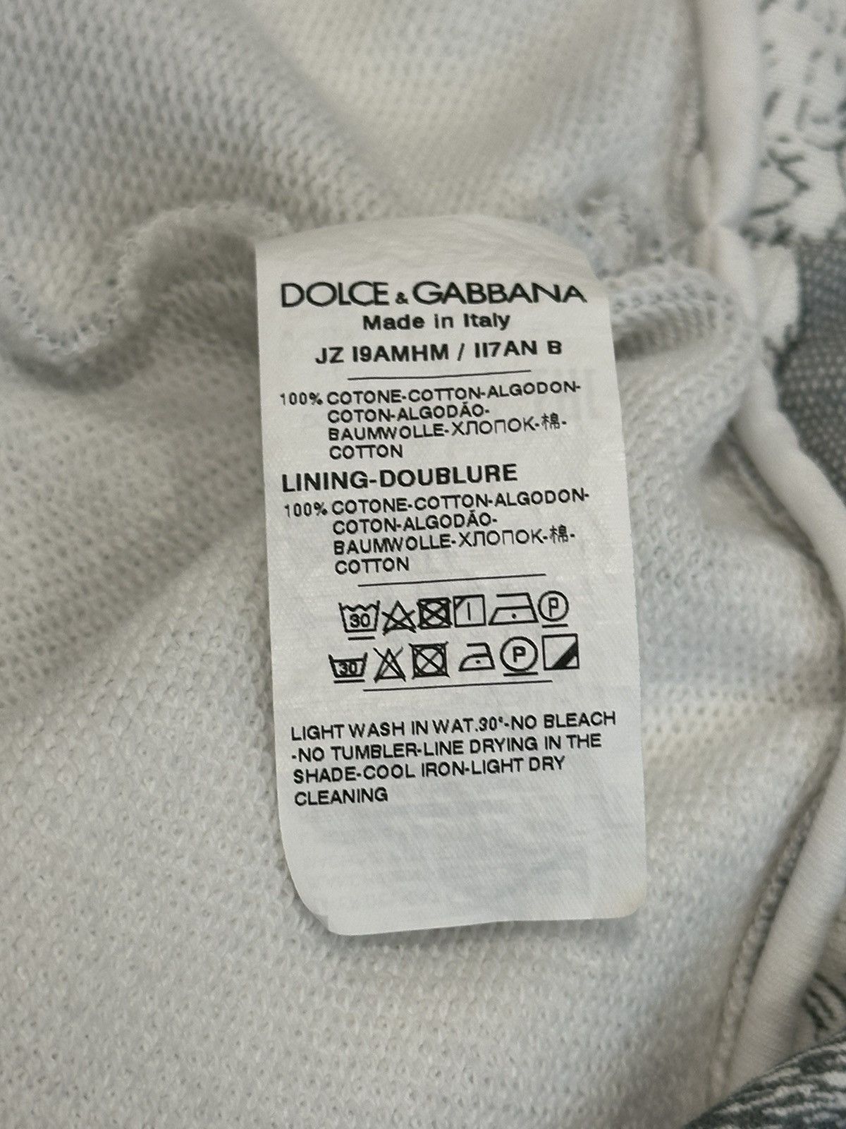 Dolce & Gabbana Dolce & Gabbana Blanco Angel Print Jersey Hoodie Size US L / EU 52-54 / 3 - 8 Thumbnail