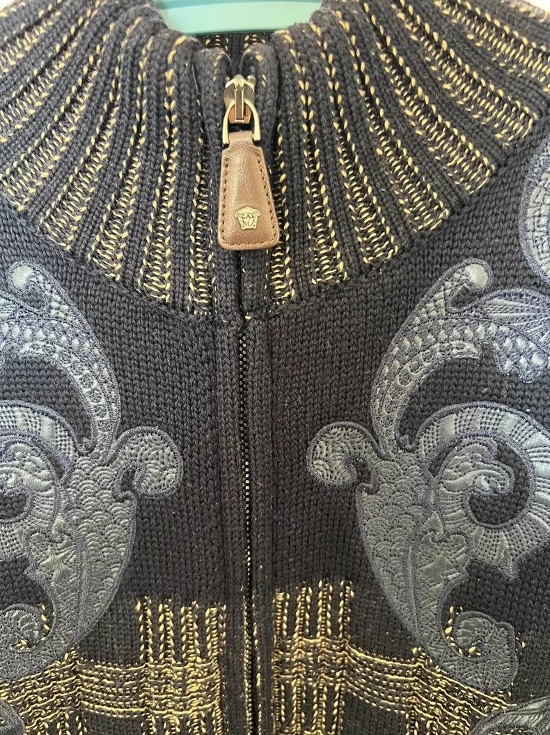 Versace Versace Wool jacket with gold thread leather embroidery Size US XS / EU 42 / 0 - 3 Thumbnail