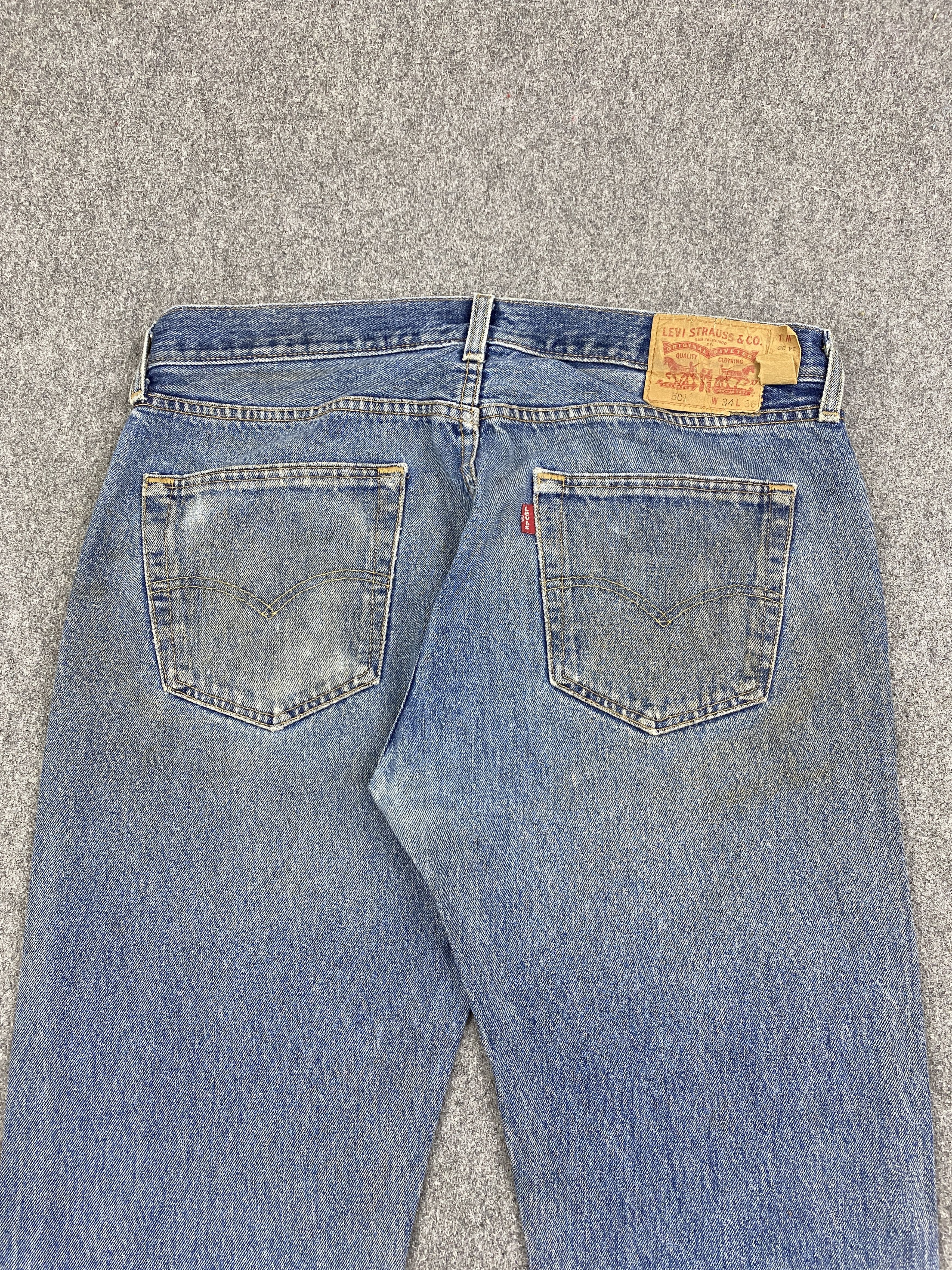 Levi's × Vintage Vintage Levi's 501 Distressed Jeans Size US 36 / EU 52 - 4 Thumbnail
