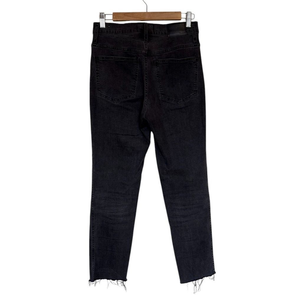 Madewell Madewell Jeans Women 26 Faded Black Stovepipe Denim Raw Hem Size 26" / US 2 / IT 38 - 3 Thumbnail